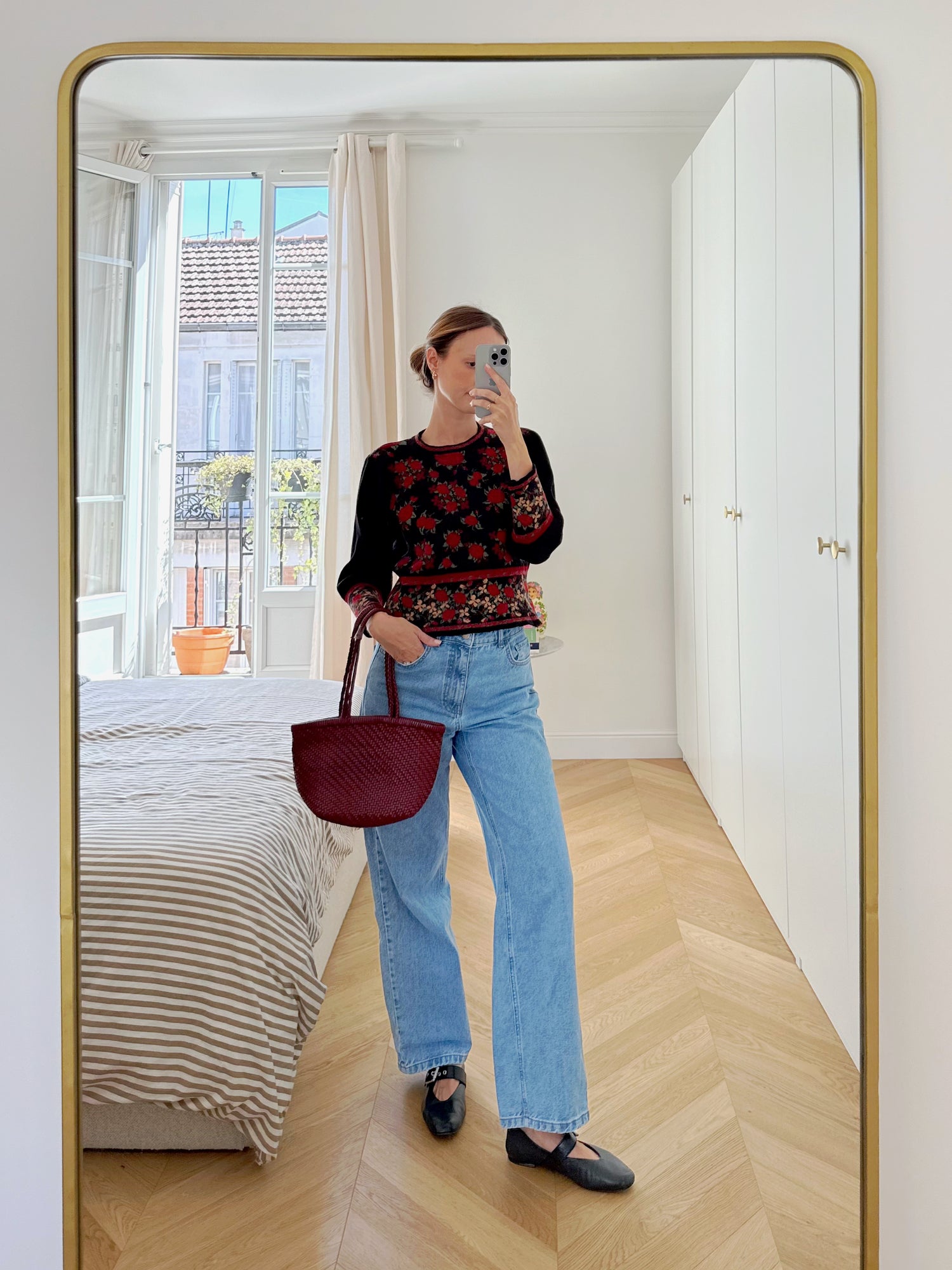 Pull à fleurs
