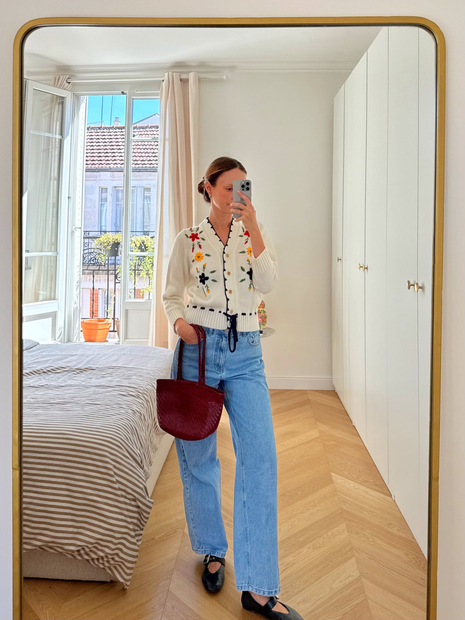 Cardigan à fleurs