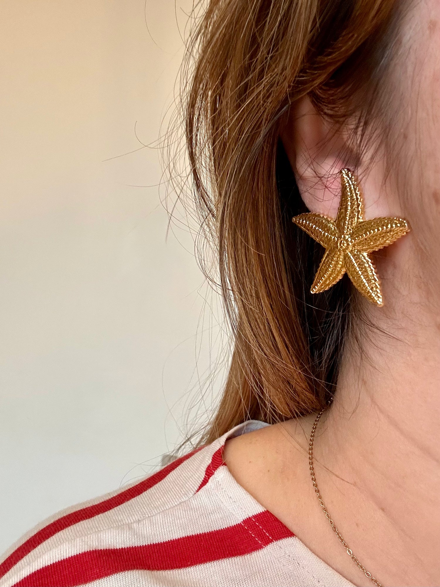 Boucles d'oreilles clips étoiles de mer