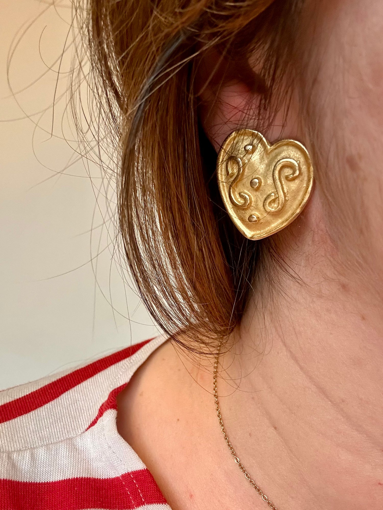 Boucles d'oreilles clips coeurs