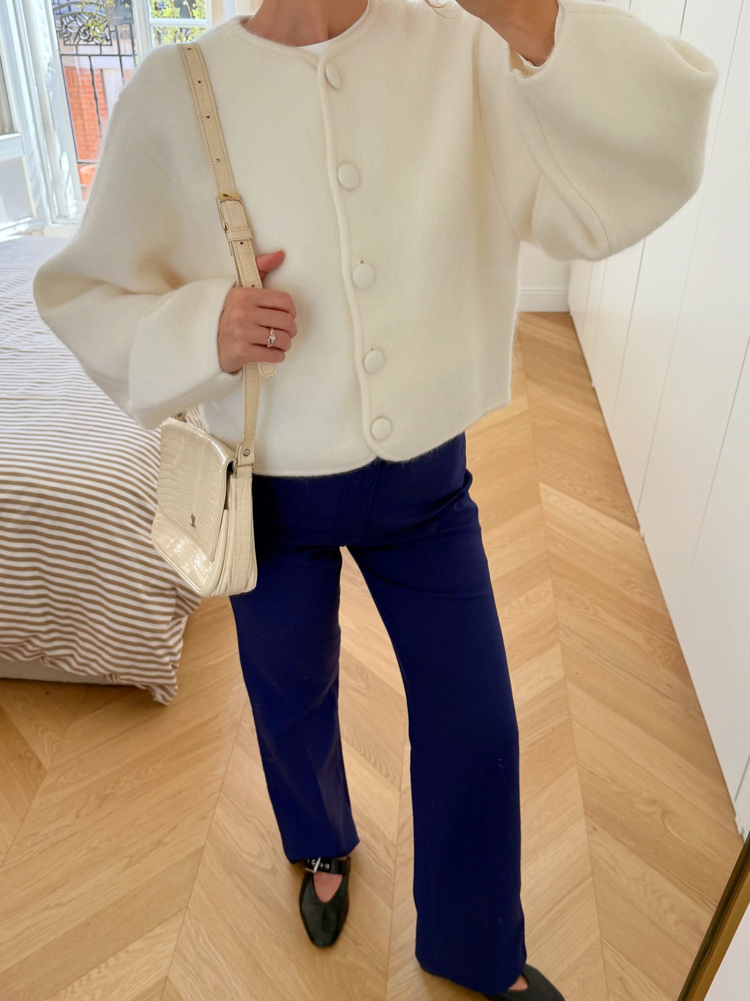 Pantalon flare bleu