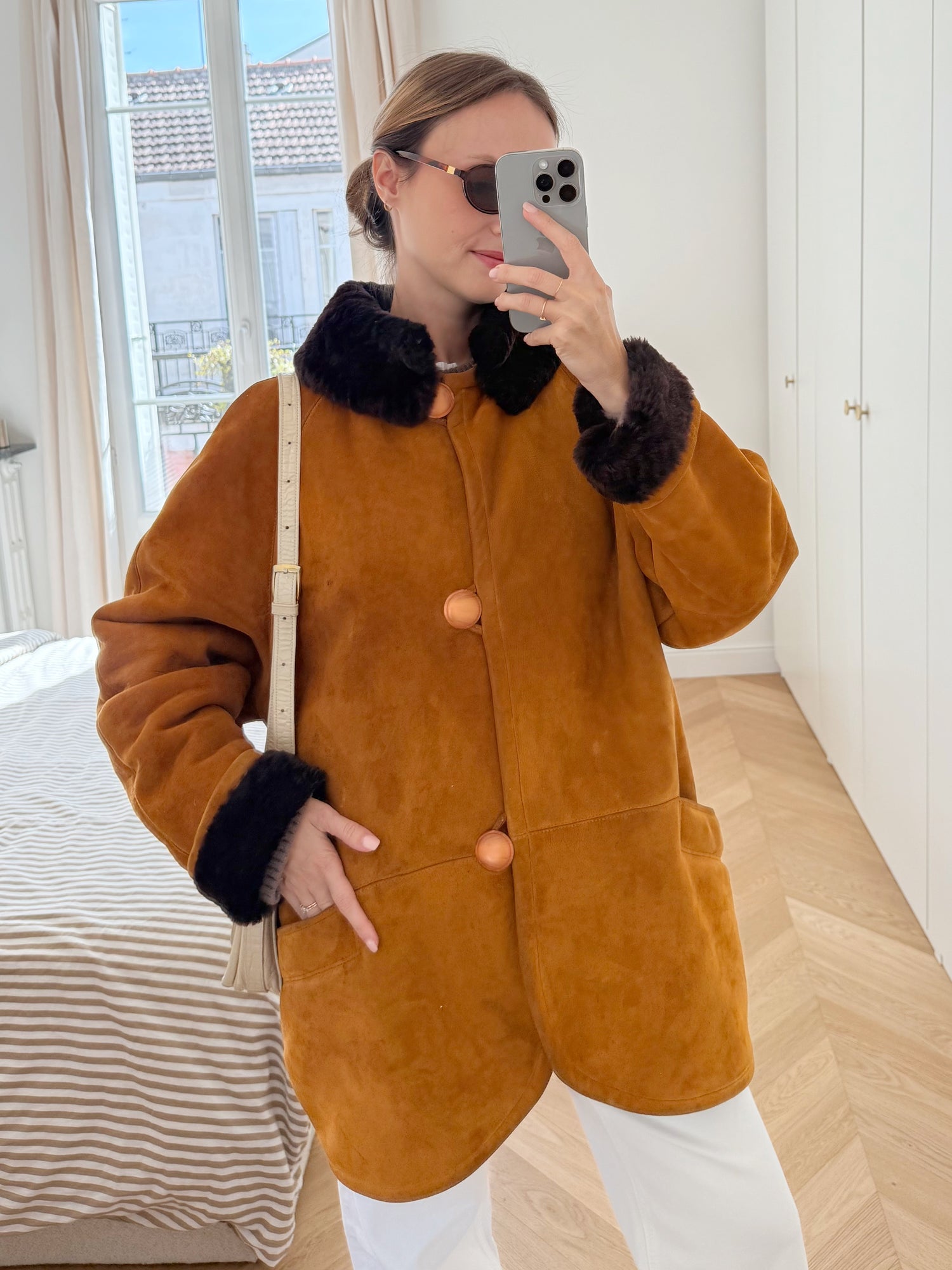 Peau lainée en daim