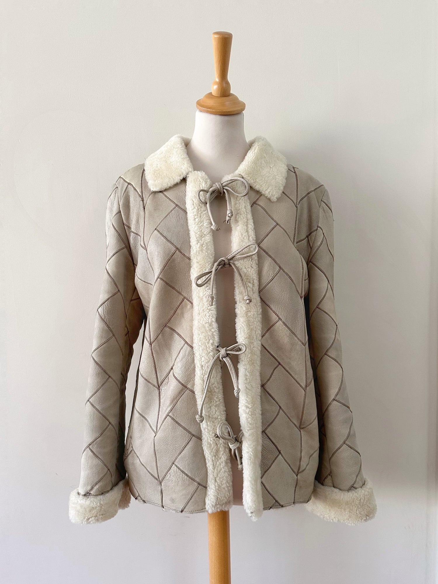 Manteau peau lainée