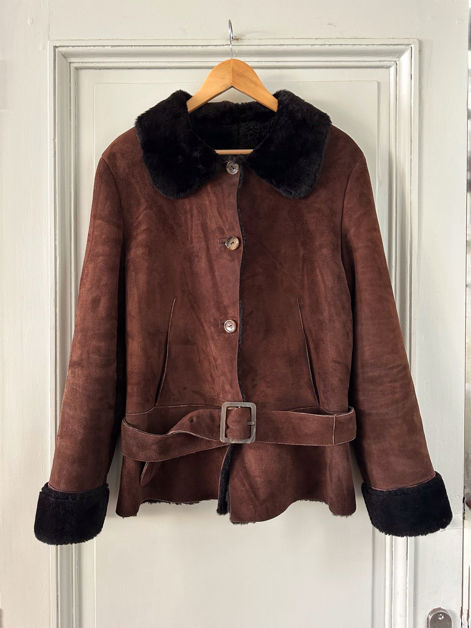 Manteau peau lainée