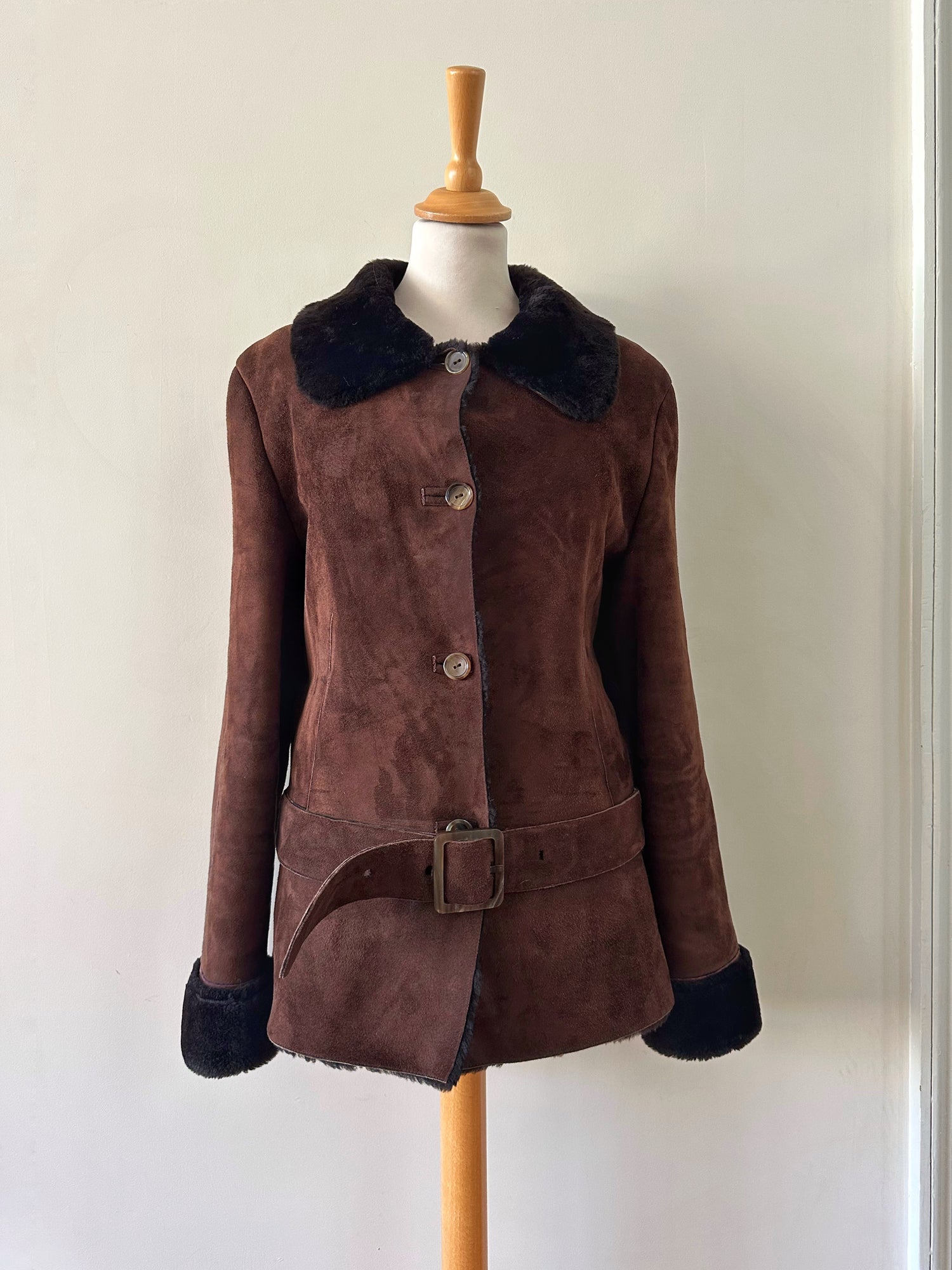 Manteau peau lainée