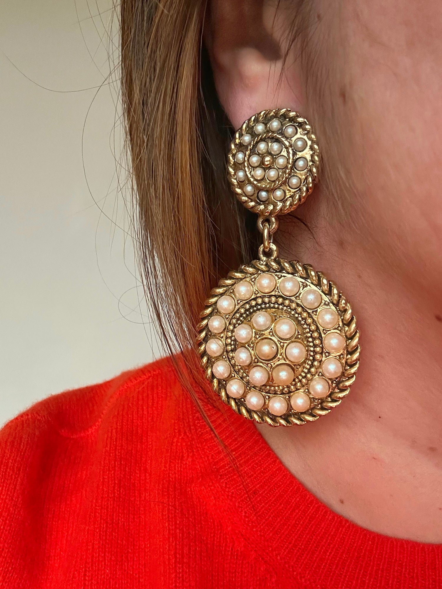 Boucles d'oreilles clips perles