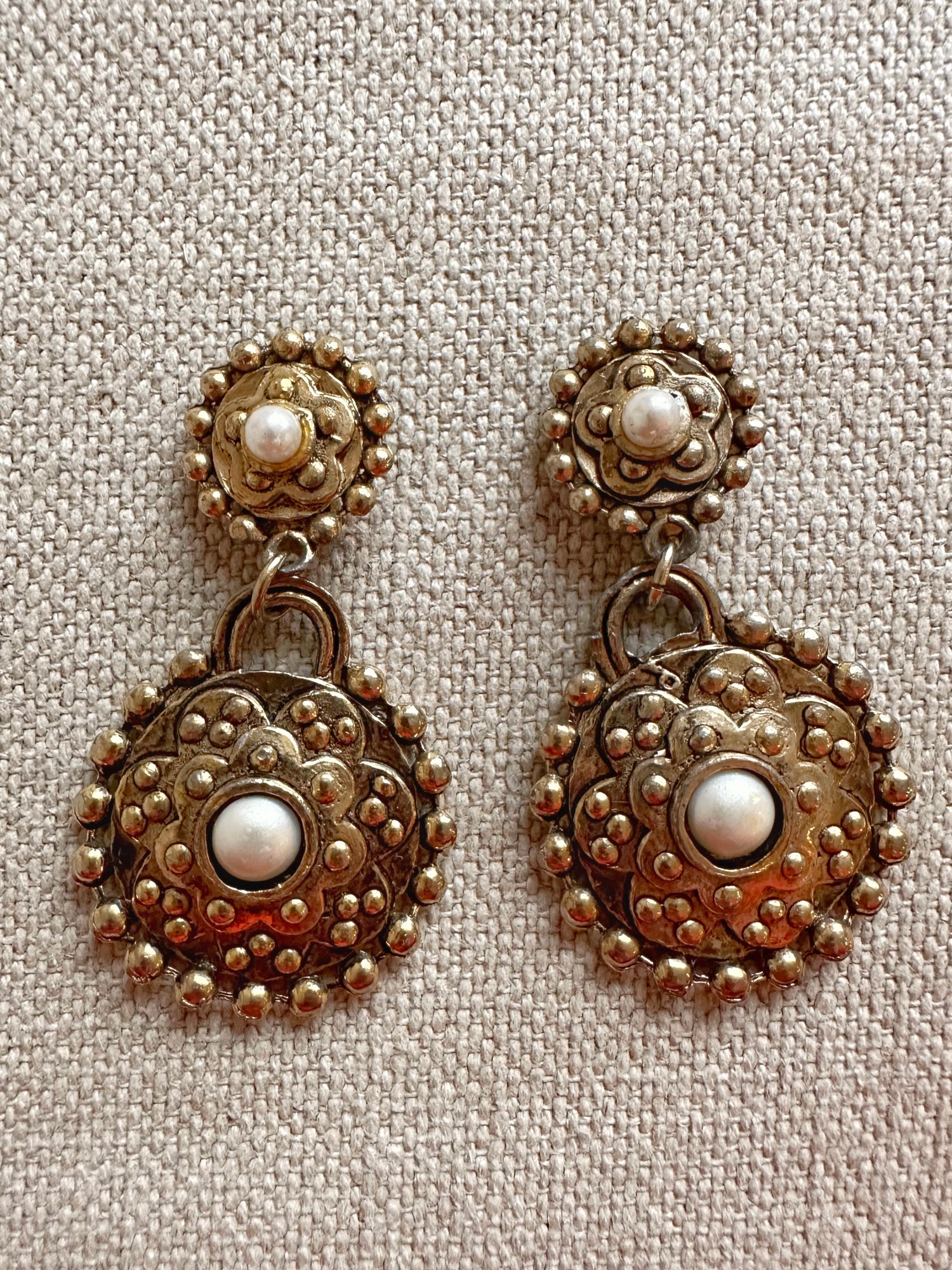 Boucles d'oreilles clips perles