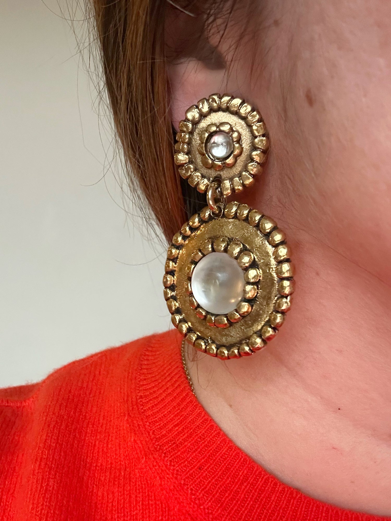 Boucles d'oreilles clips perles