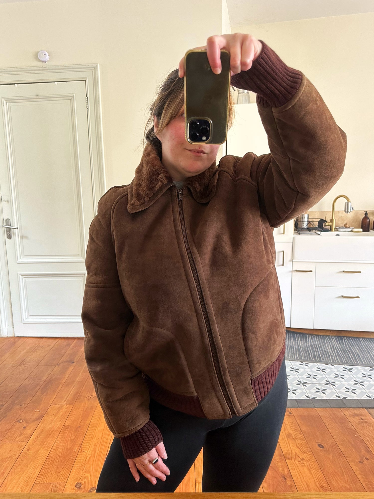 Blouson Peau Lainée