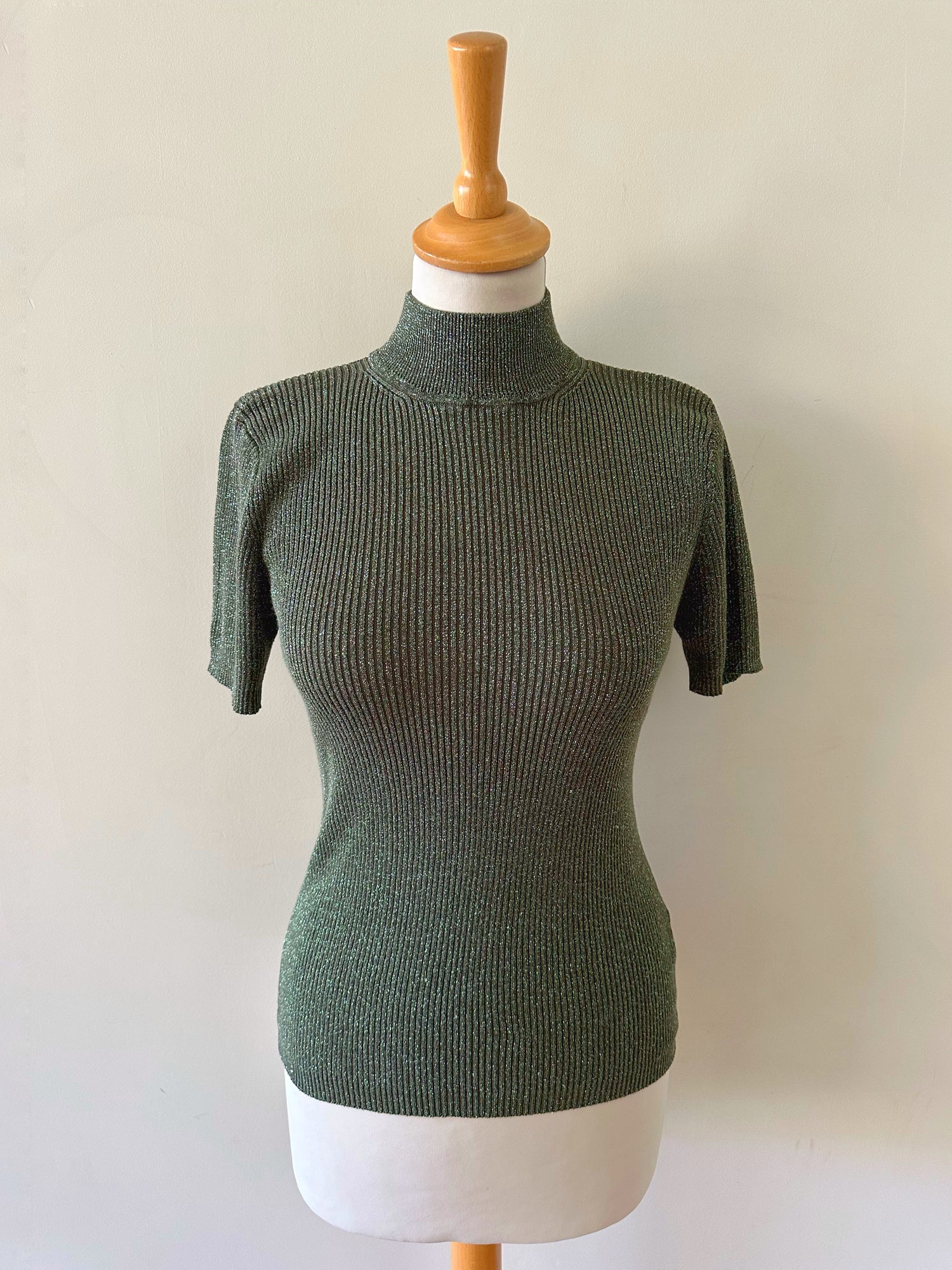 Col Roulé en soie et lurex