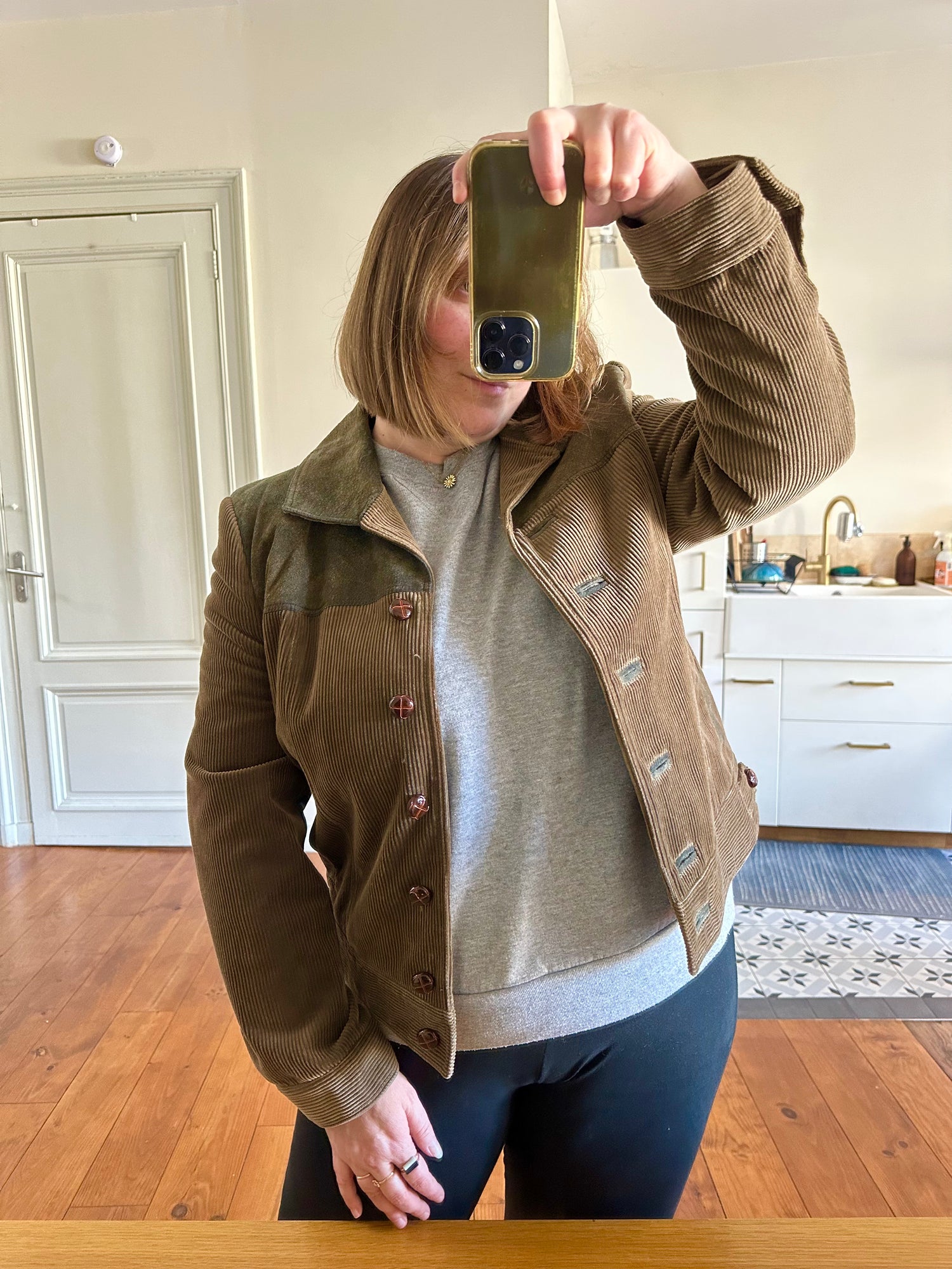 Veste velours & daim