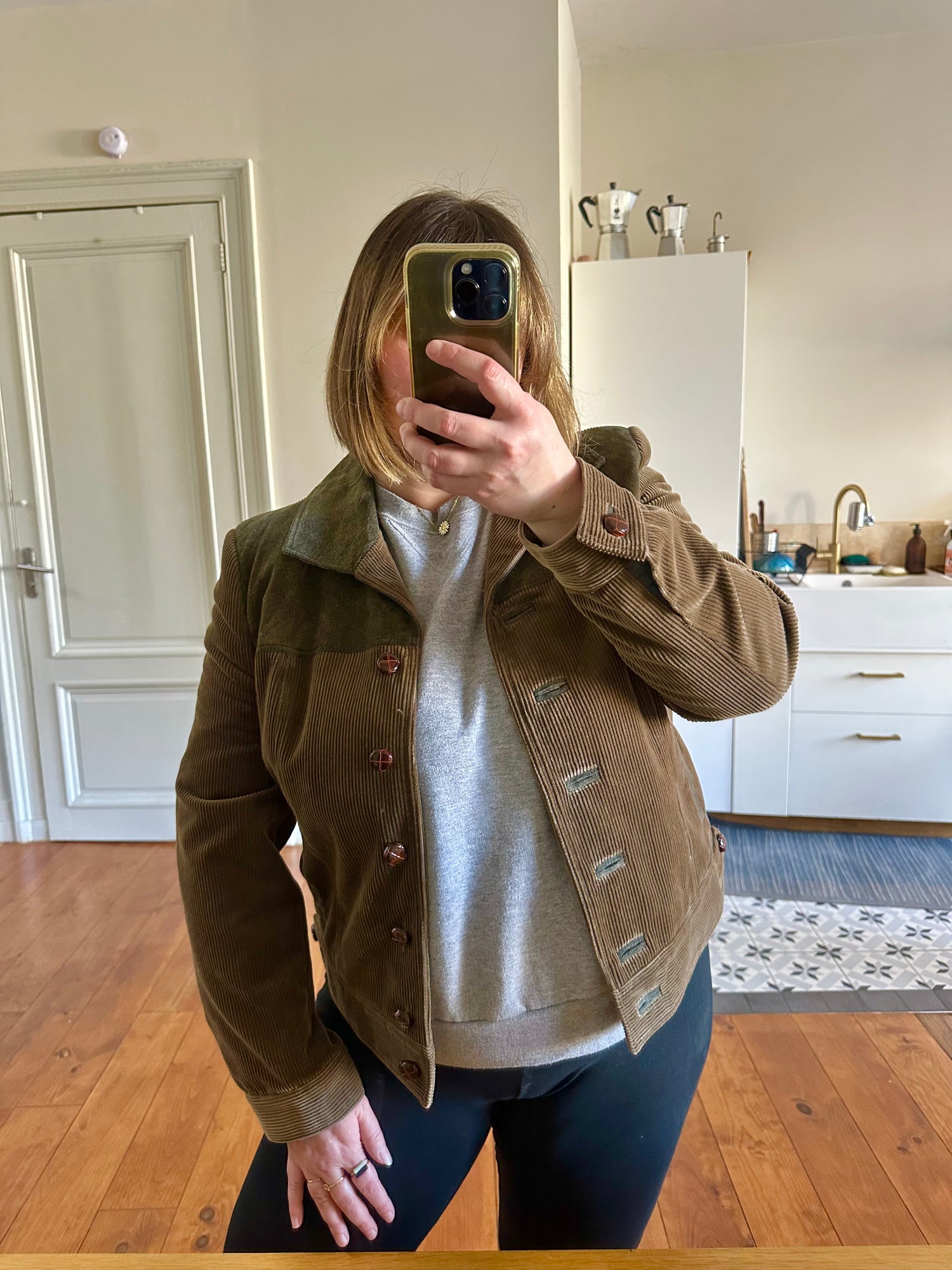 Veste velours & daim