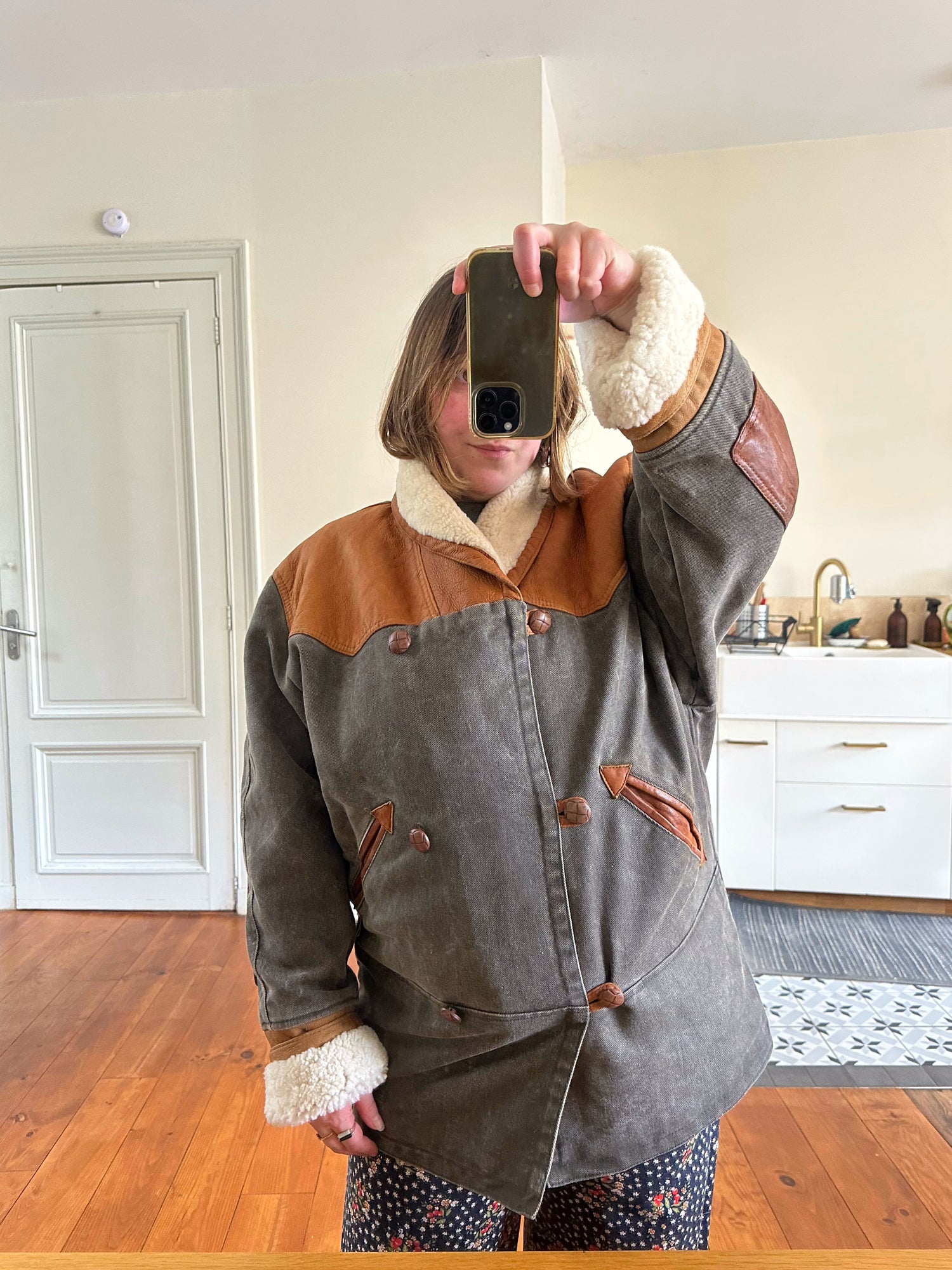 Peau lainée en denim