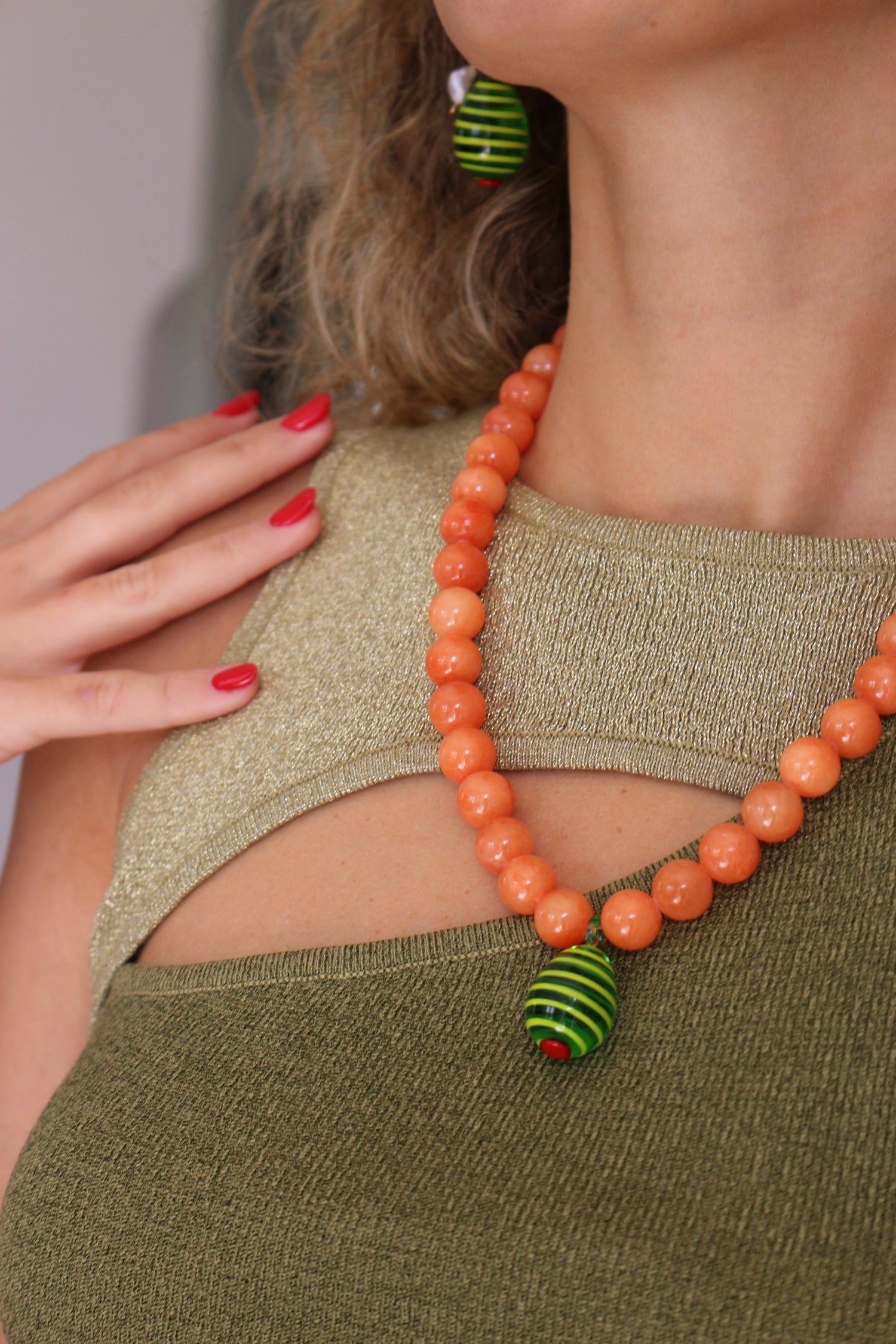 Collar Crazy Aceituna