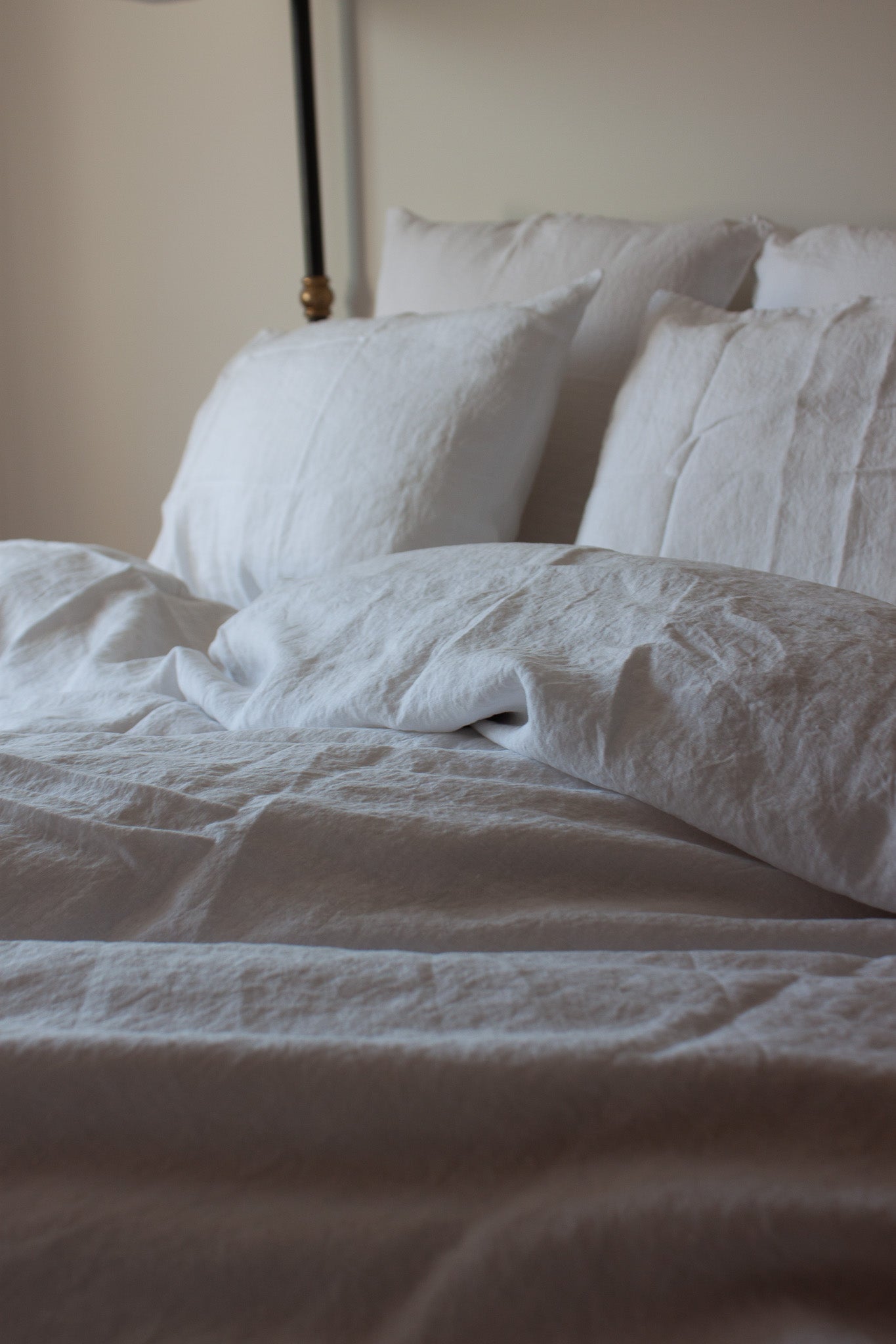 Taie d'oreiller en lin lavé français 9