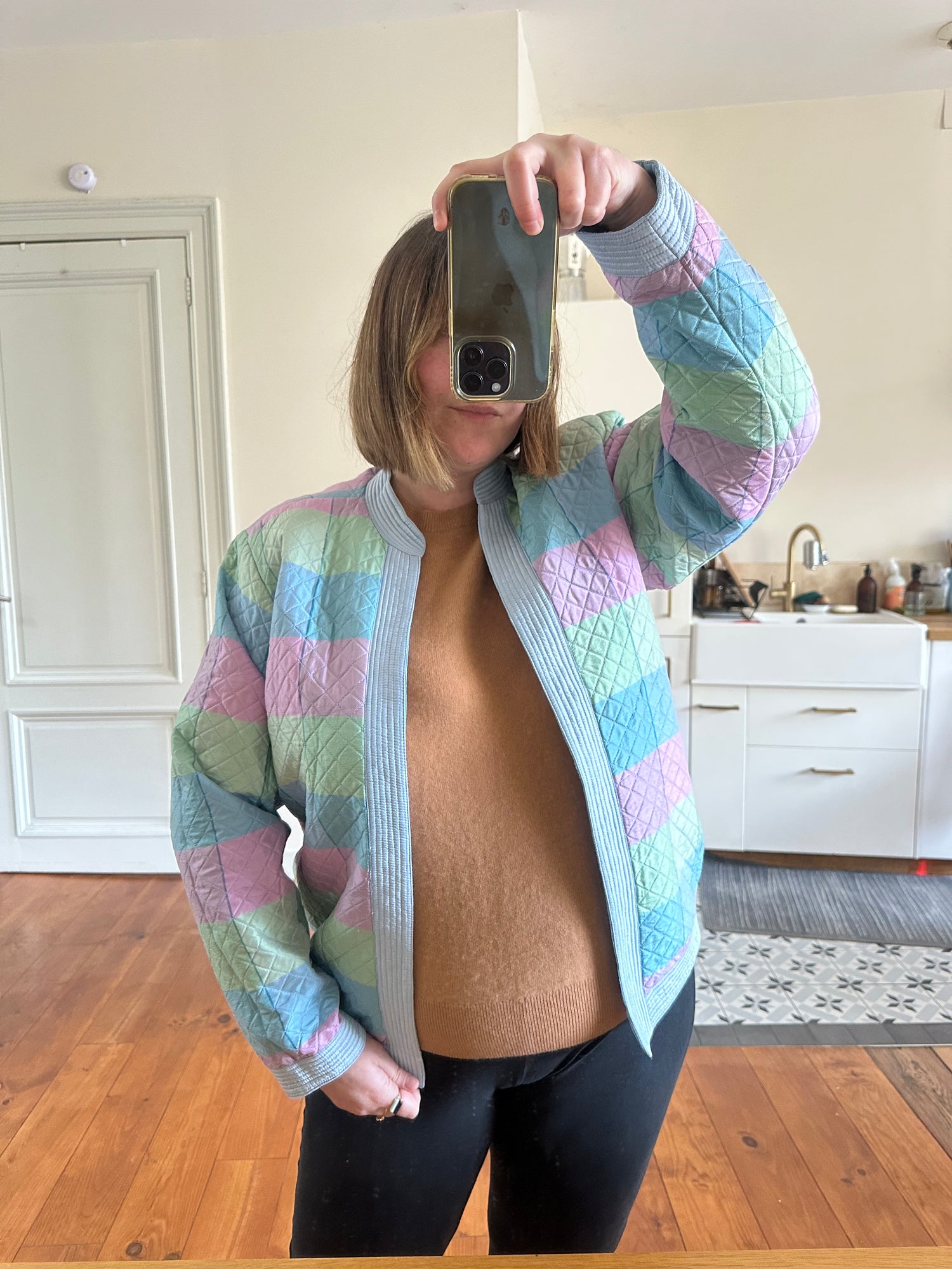 Veste matelassée en soie