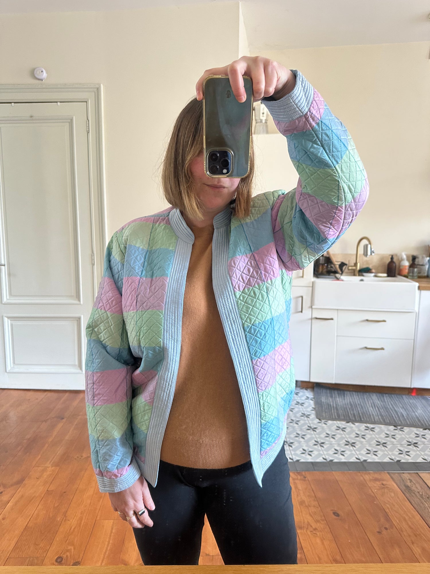 Veste matelassée en soie