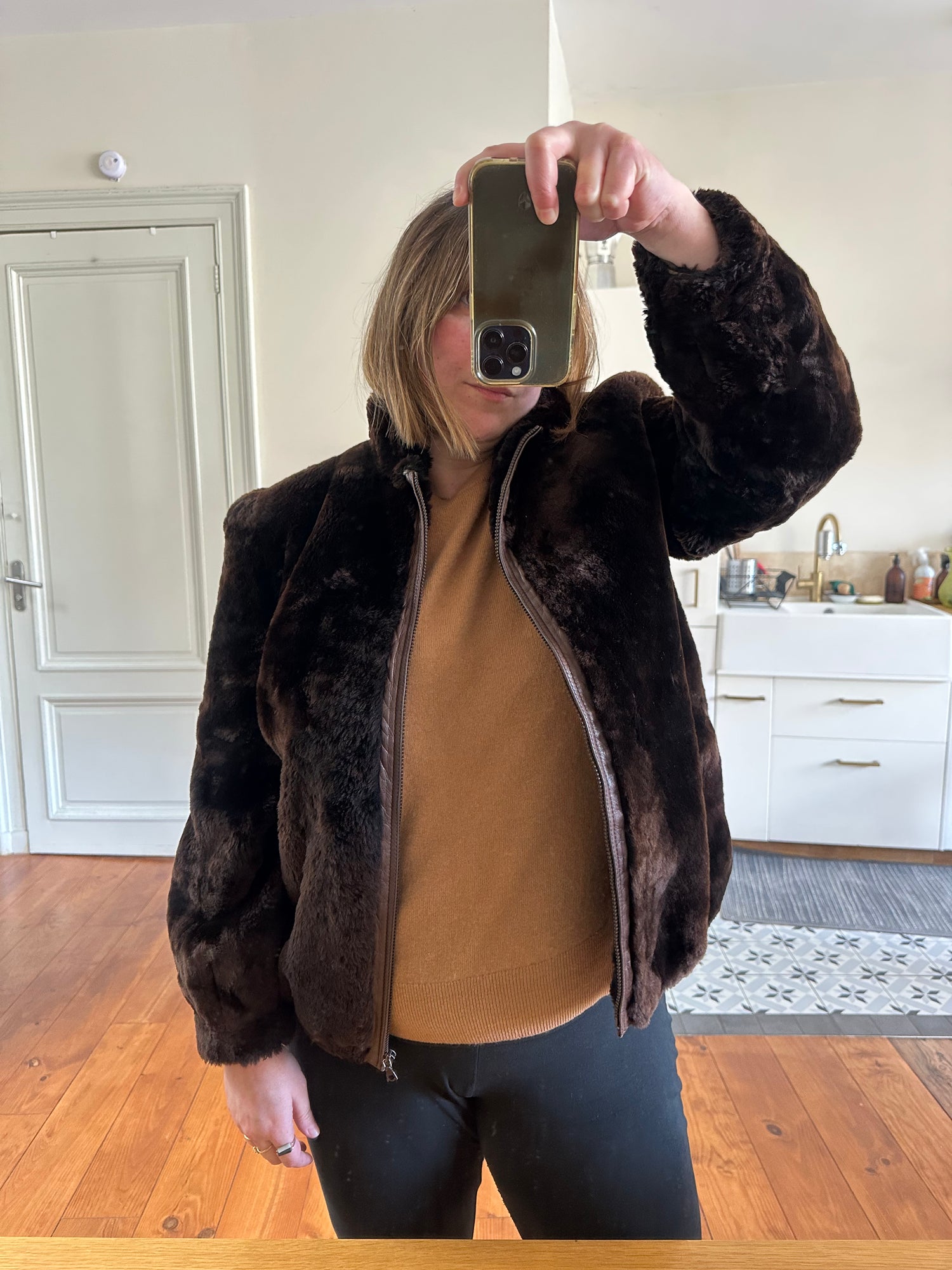 Blouson en Mouton doré