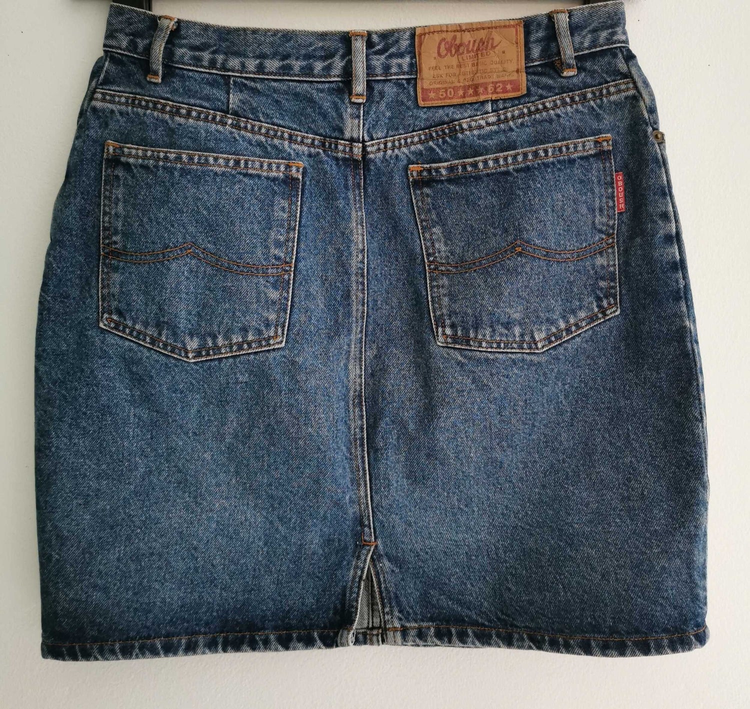 Short denim skirt