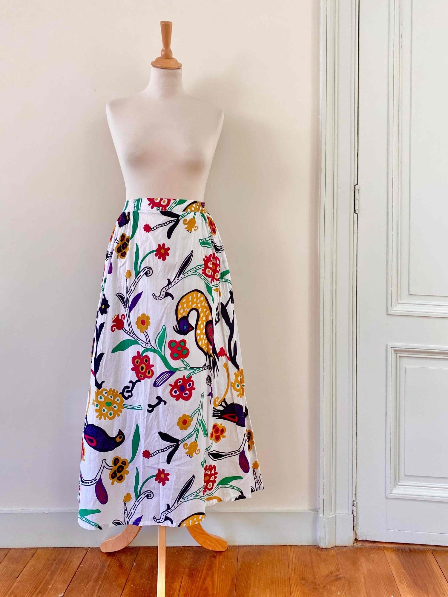 Long patterned skirt