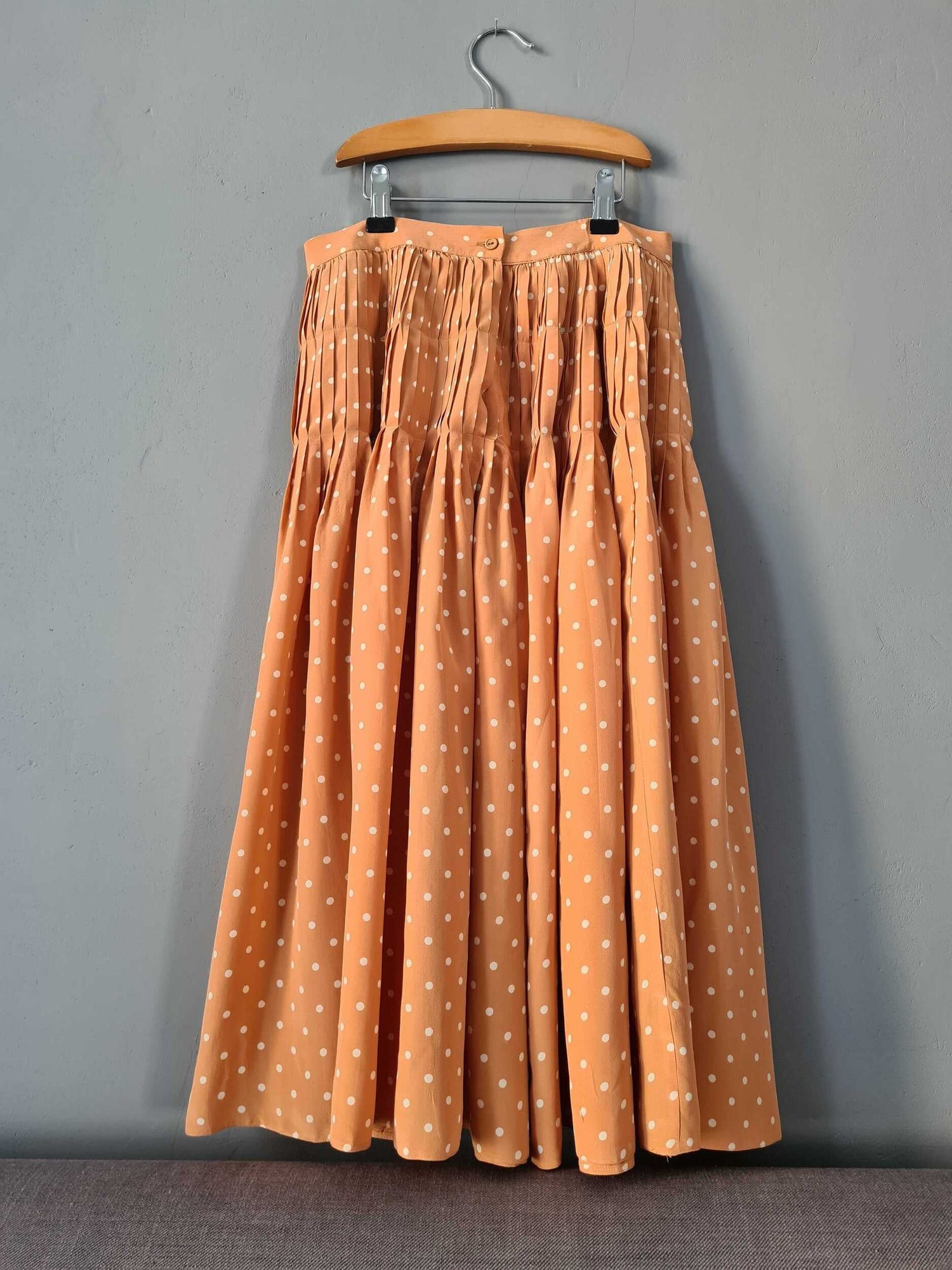 Silk midi skirt