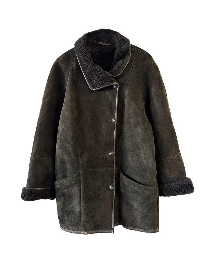 Manteau en peau lainée