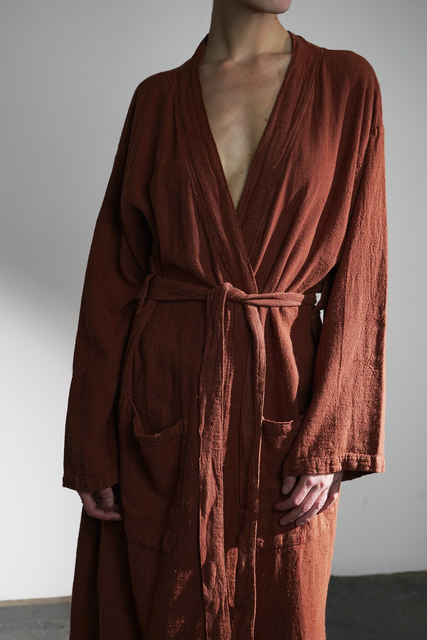 raw linen kimono