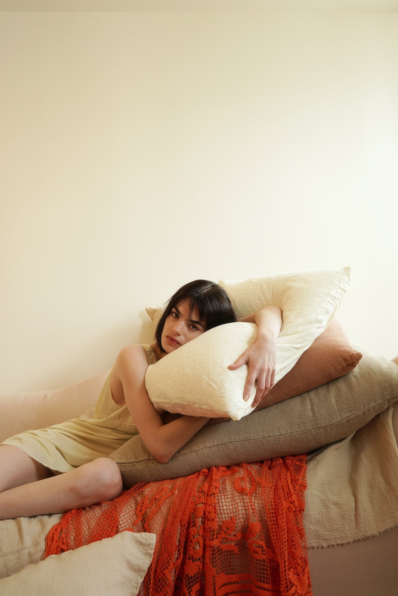 French washed linen pillowcase