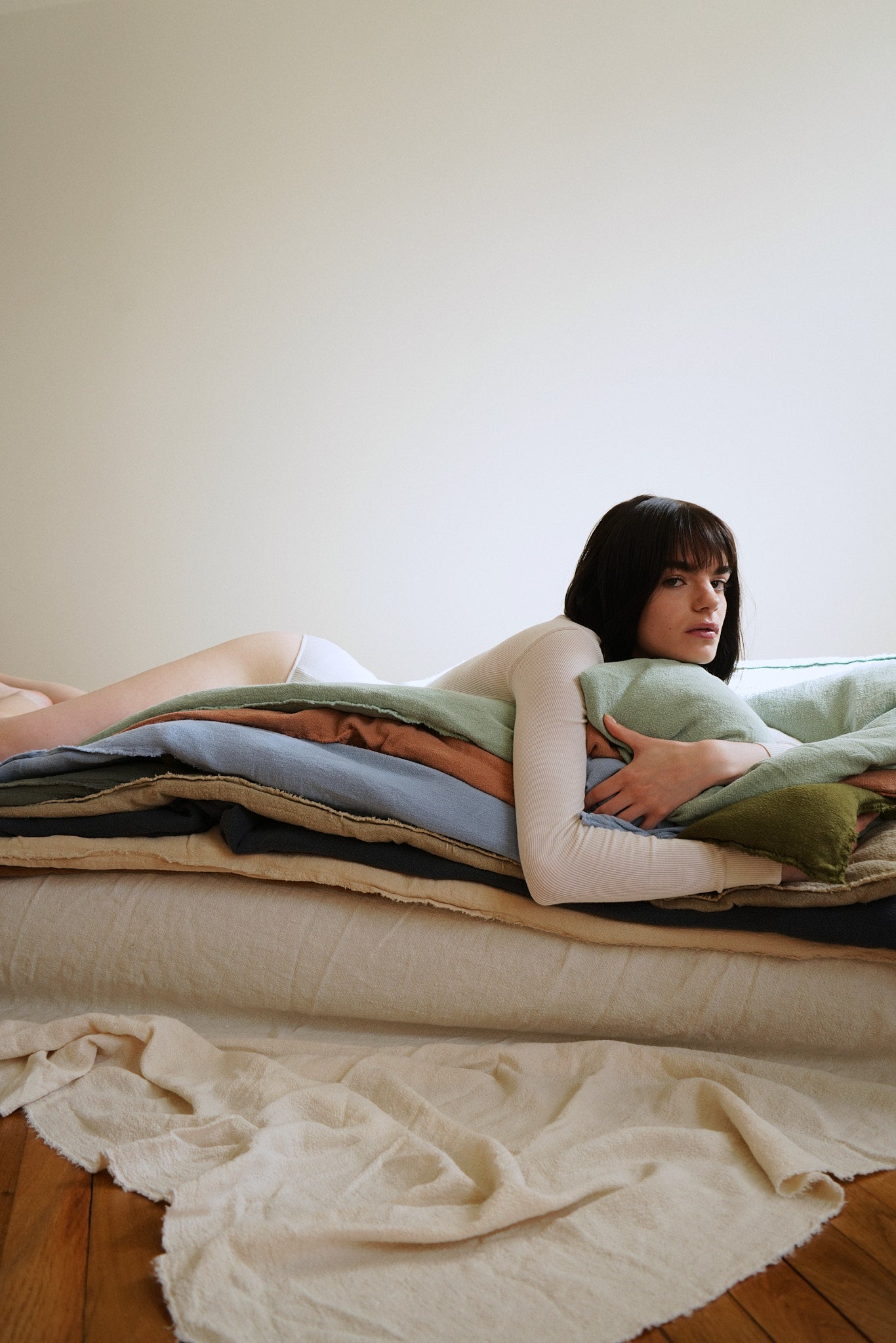 French raw linen duvet