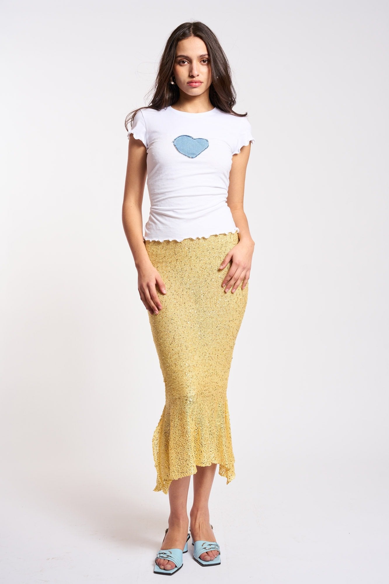 Longue Jupe Sirène Dorée