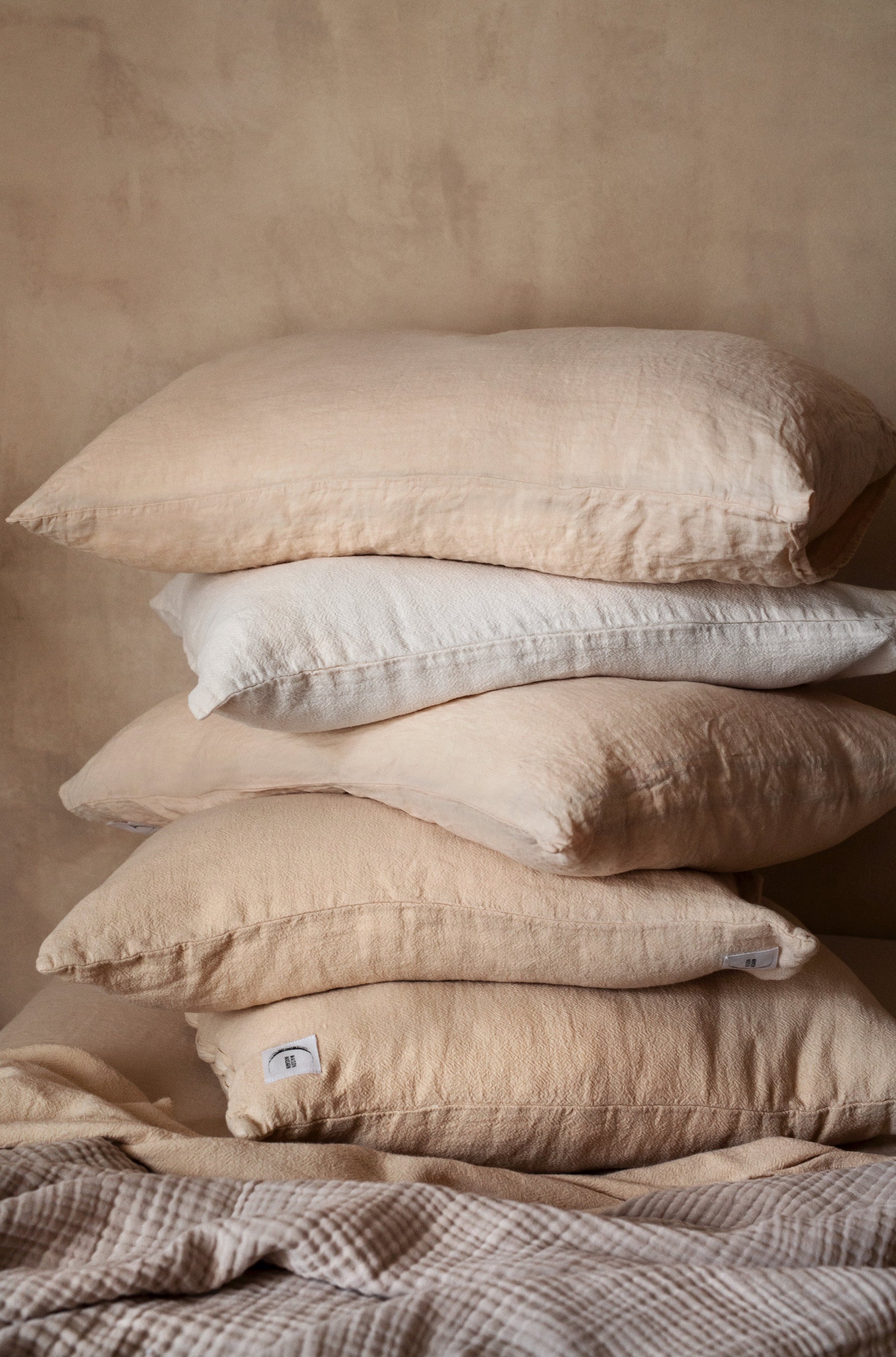 Housse de coussin en lin brut français2