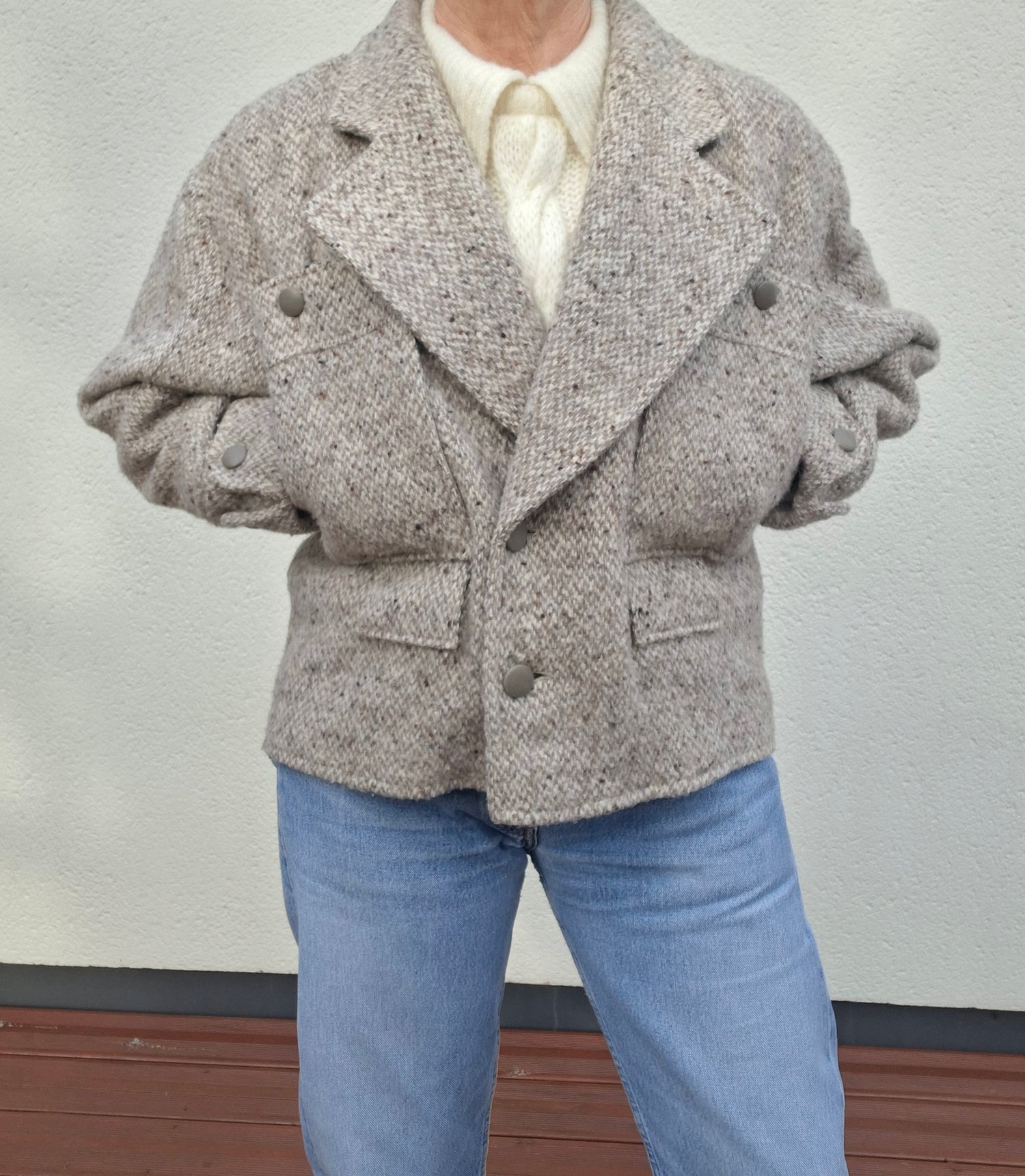 Manteau Court En Tweed