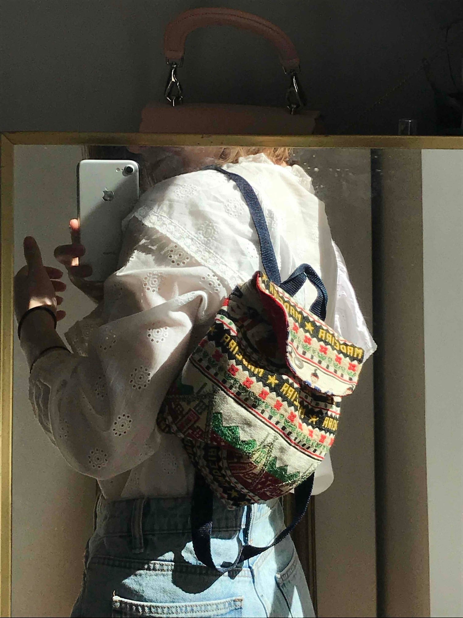 Mini fabric backpack