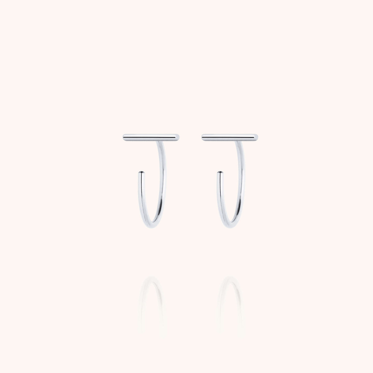 Boucles d'Oreilles Mini Créoles Éos en argent sterling 925 — façonné à la main à Paris