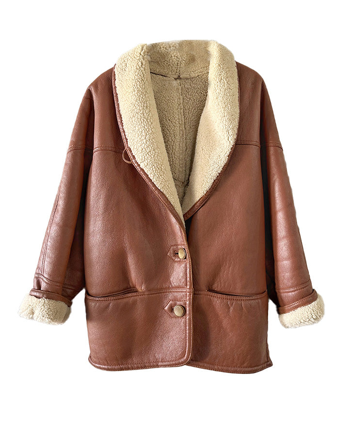 Manteau En Peau Lainée