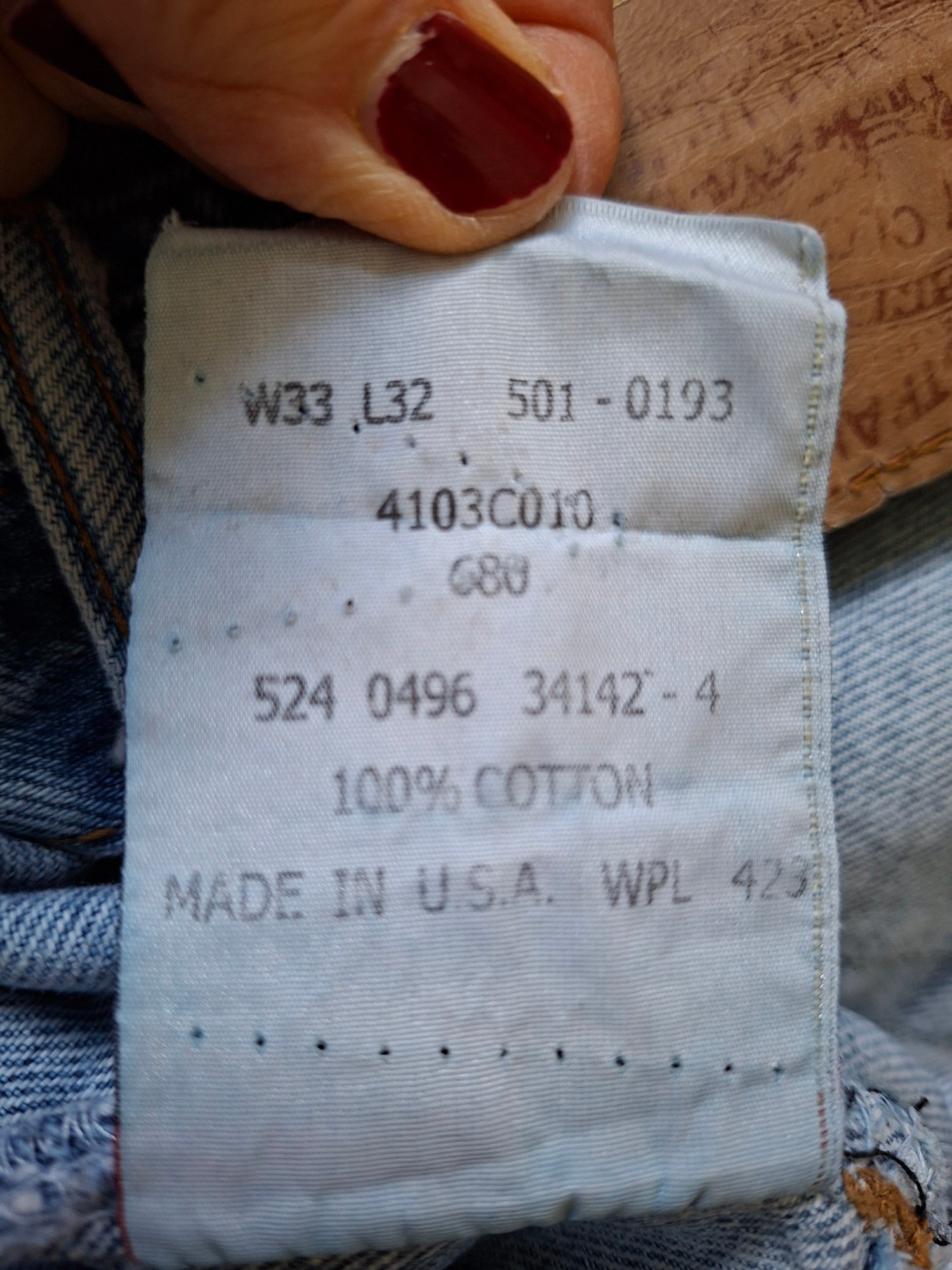 Jean Levi's 501 W33 L32