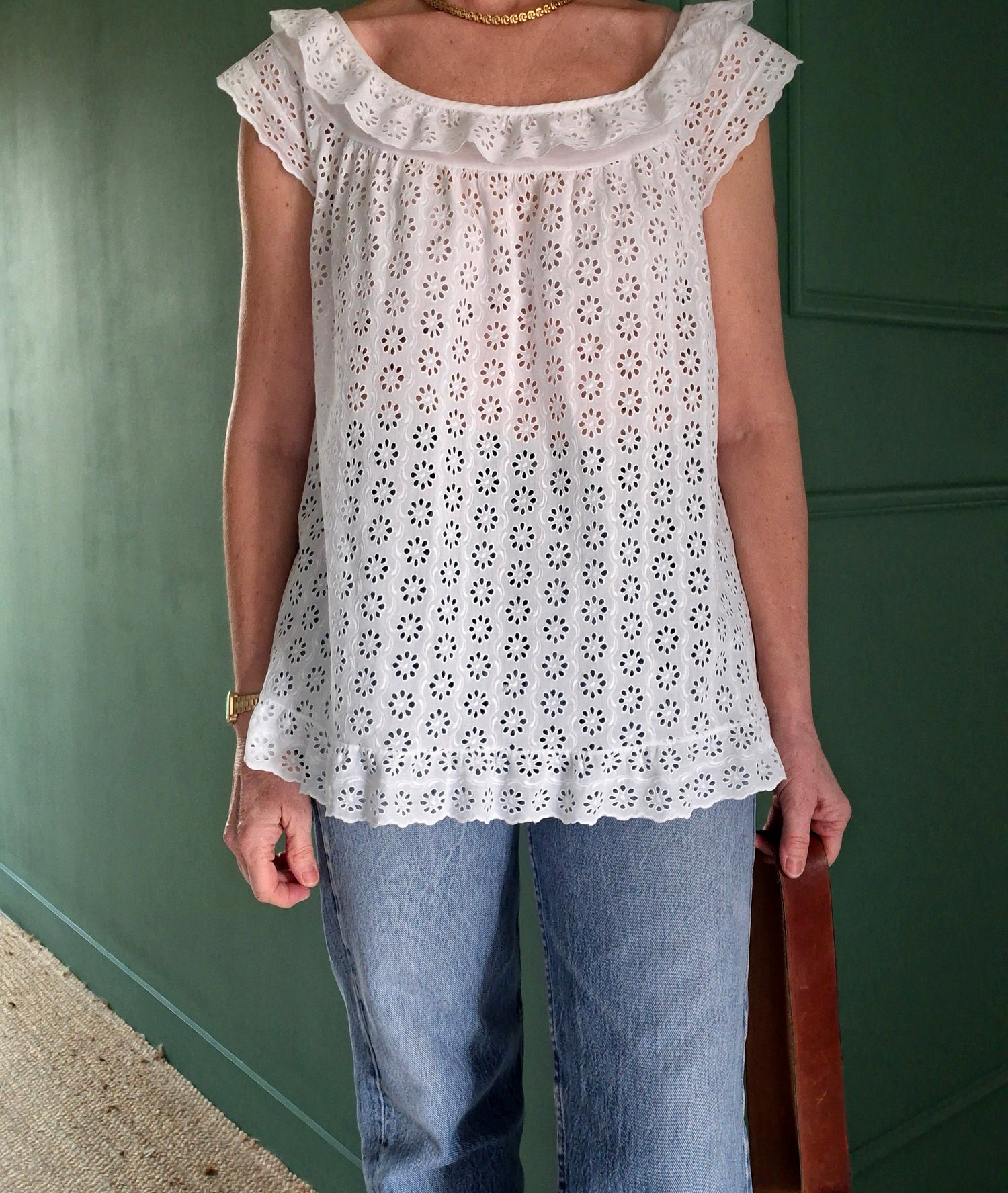 Blouse en broderie anglaise
