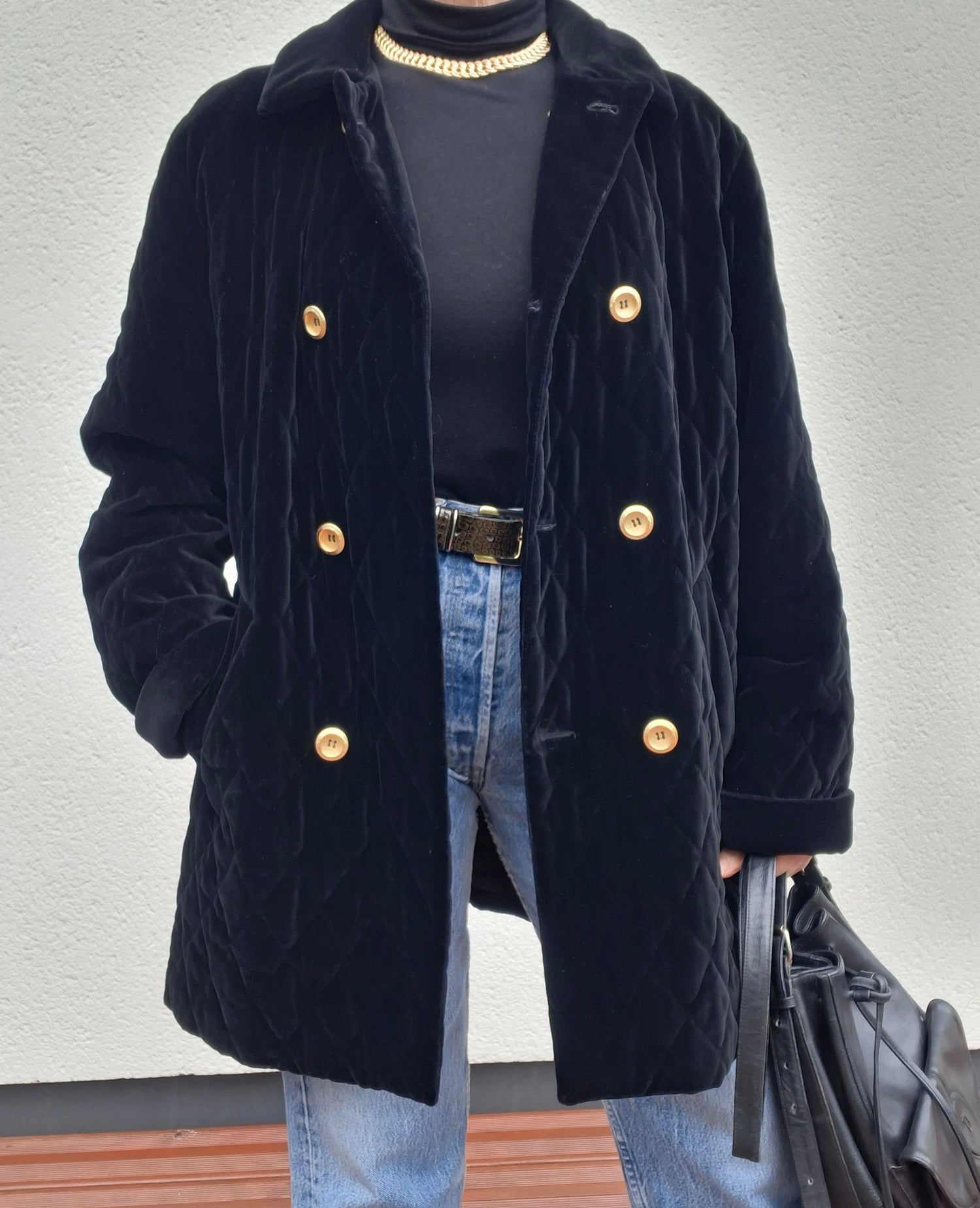 Veste matelassée en velours