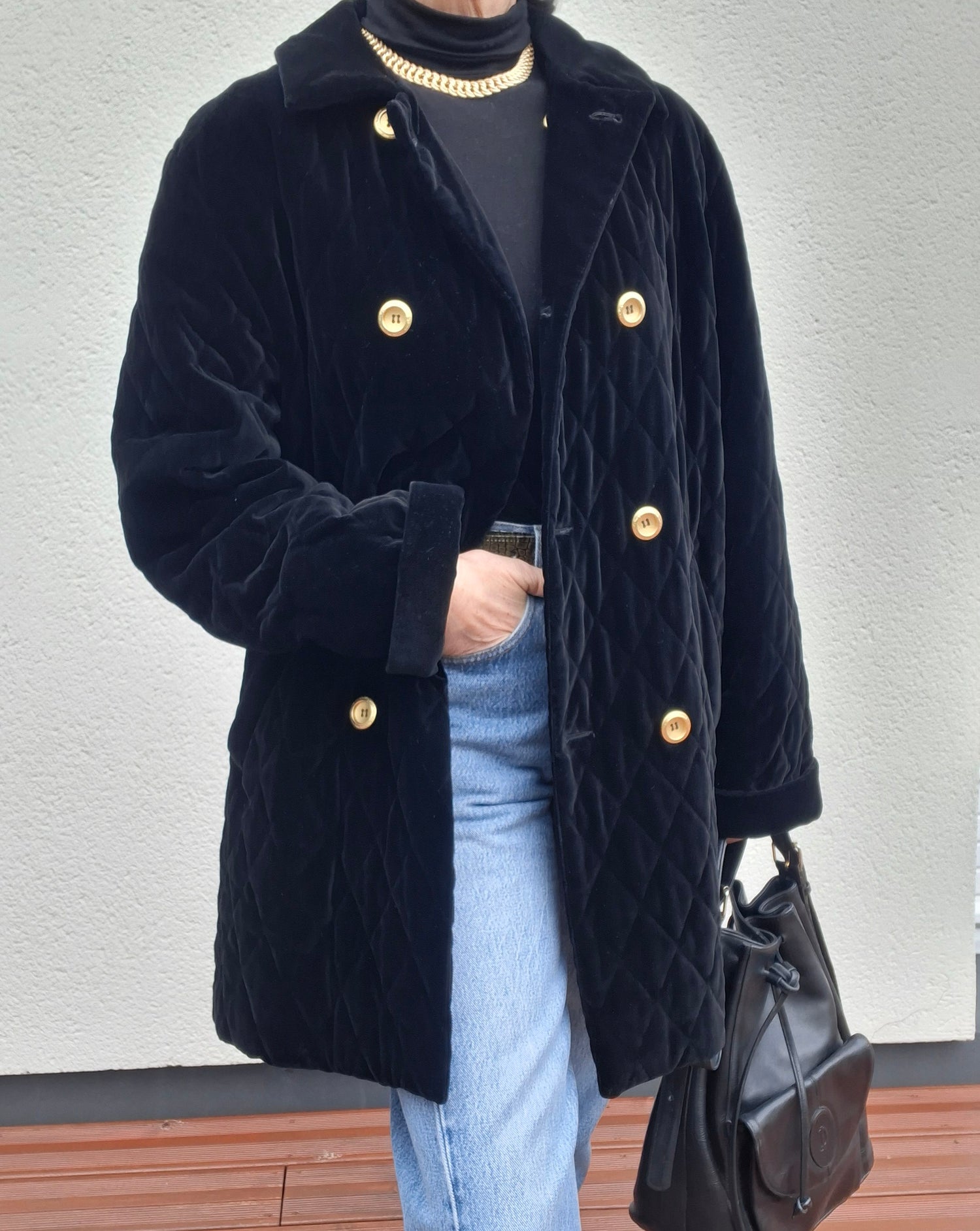 Veste matelassée en velours