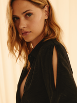 Chemise Black Zebra Motif