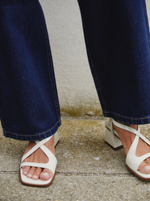 Sandales Square Crush White découvertes