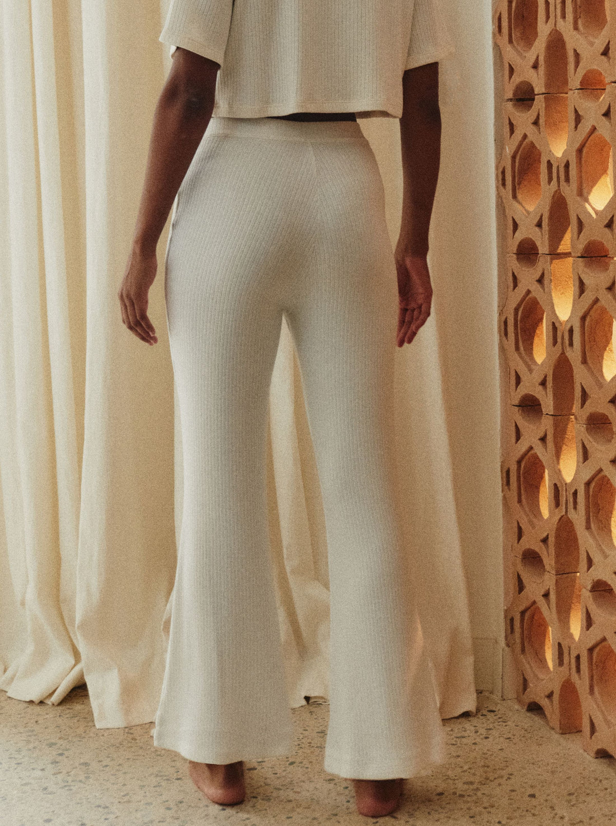 Pantalon Easy Pearly Lines crème