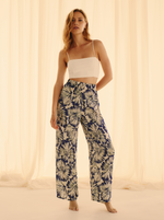 Pantalon Purple Hibiscus Taille Haute