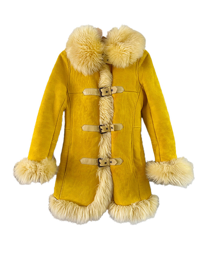 Manteau Afghan Peau Lainée