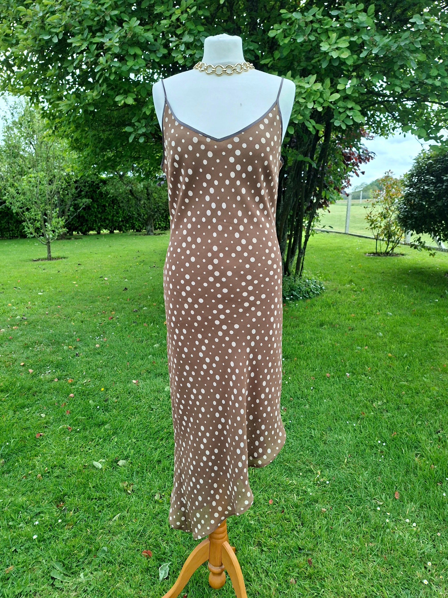 Robe longue à pois 90's
