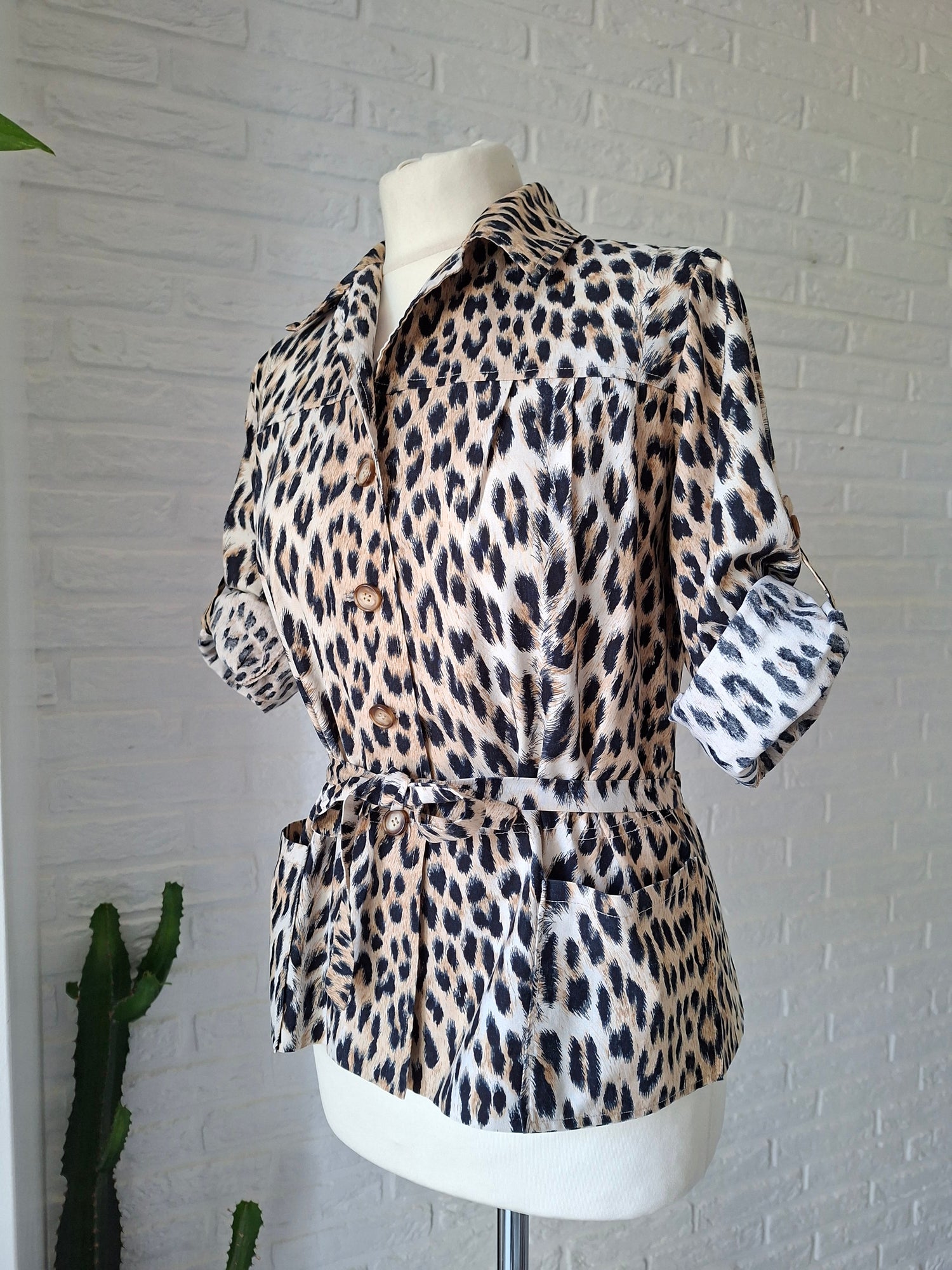 Saharienne léopard en coton