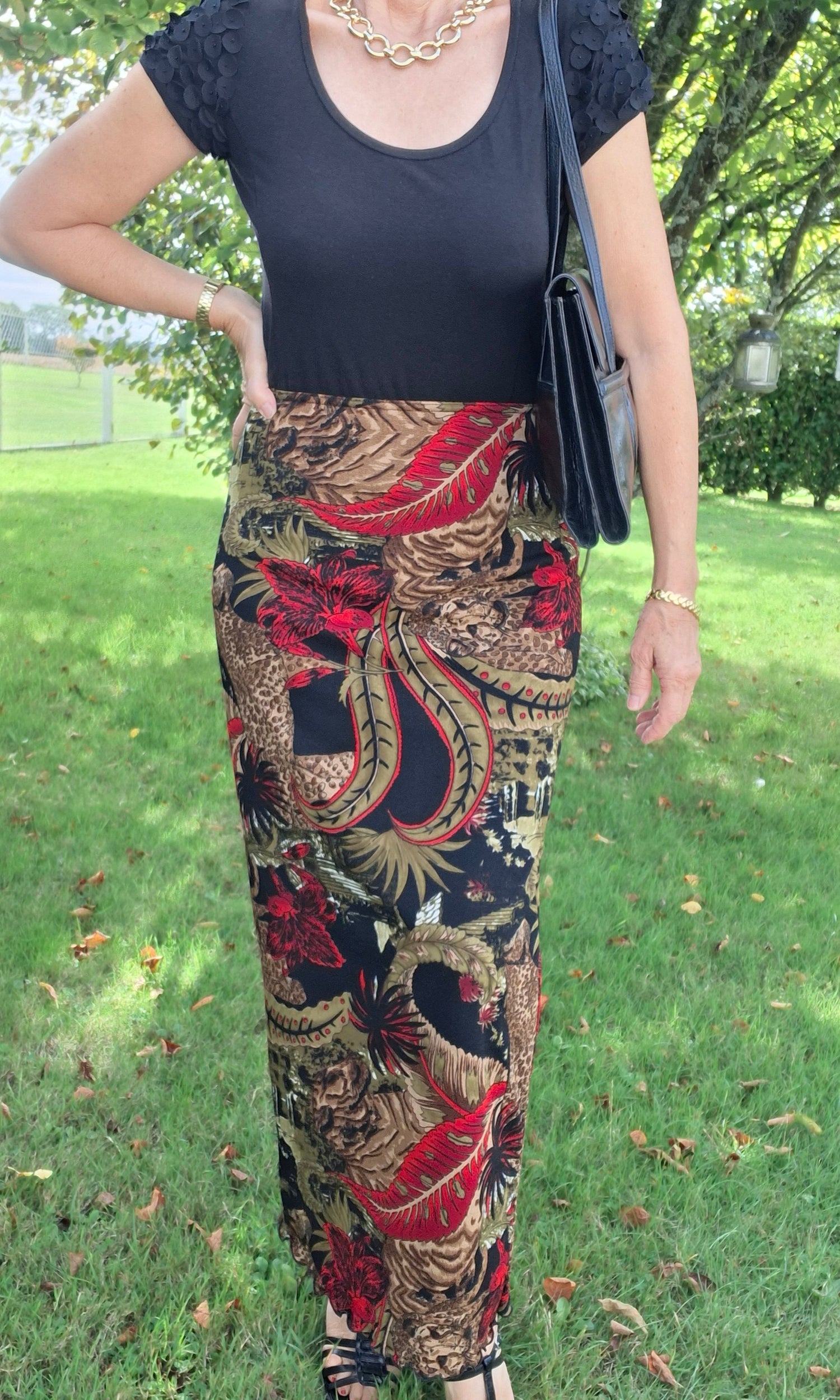 Jupe longue paisley