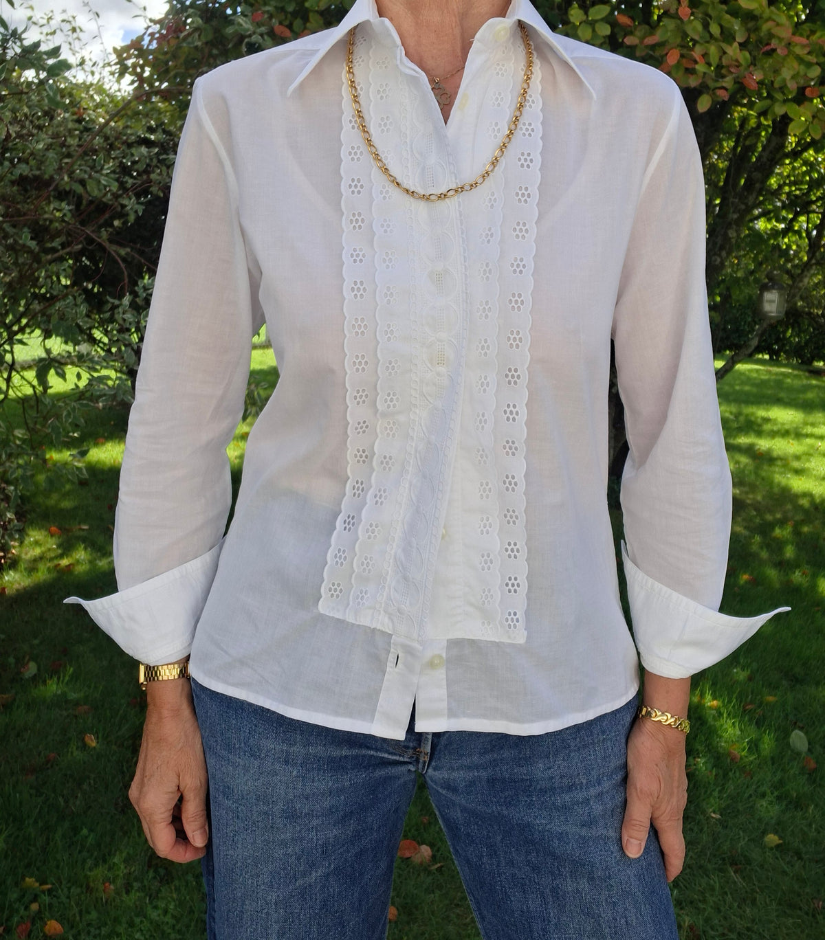 Chemise Blanche Brodée