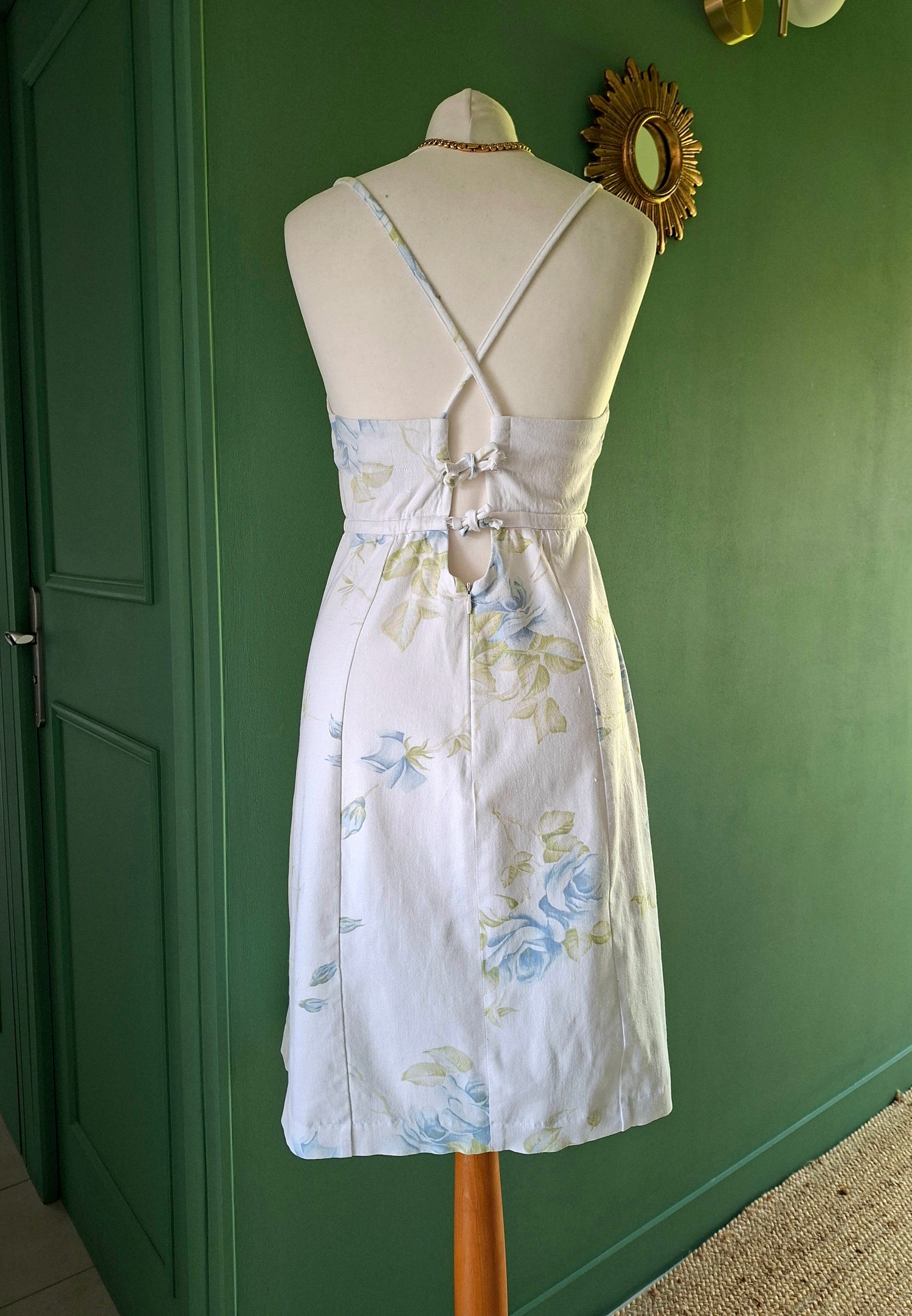 Robe dos nu à fleurs 90's