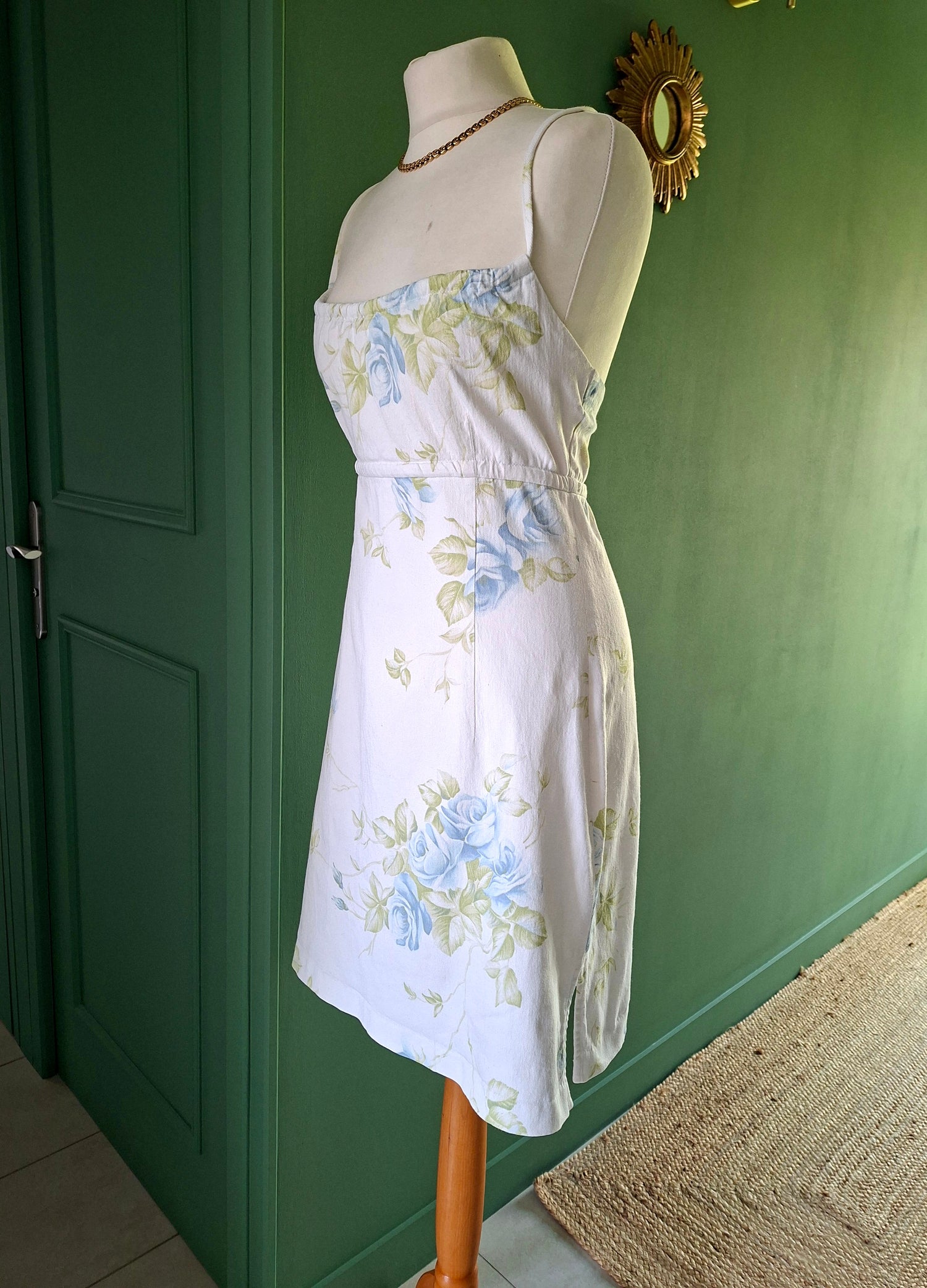 Robe dos nu à fleurs 90's